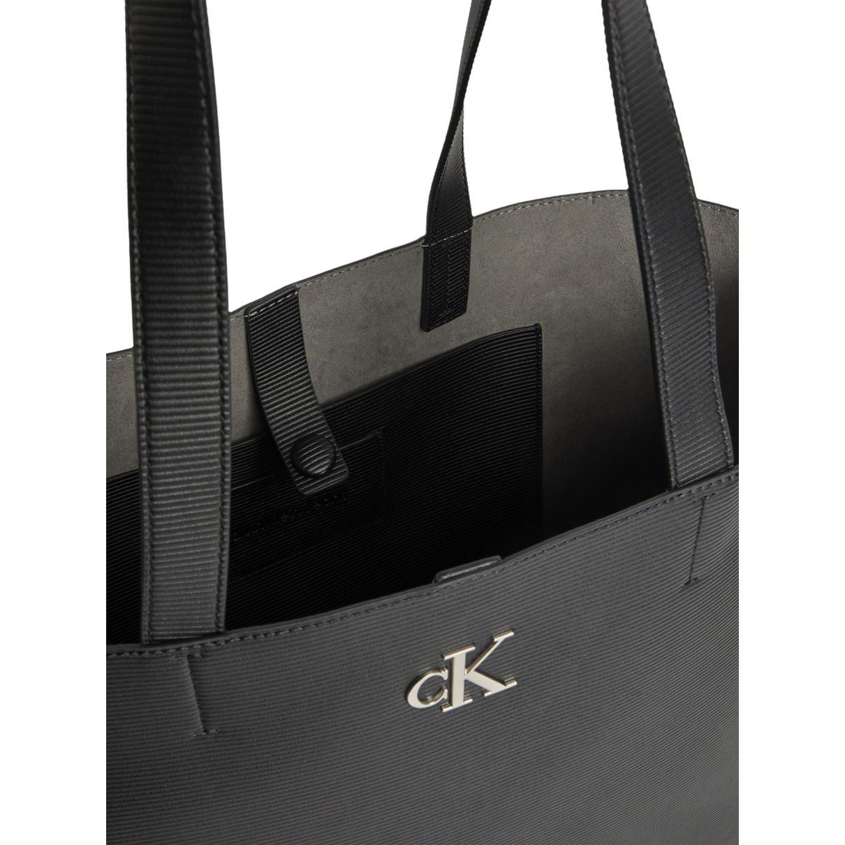 CALVIN KLEIN JEANS Pirkinių krepšys moterims, Juoda, Minimal monogram slim tote 3