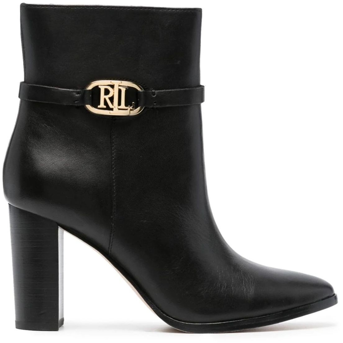 LAUREN RALPH LAUREN Aulinukai moterims, Juoda, Burnished calf maxie bootie 1