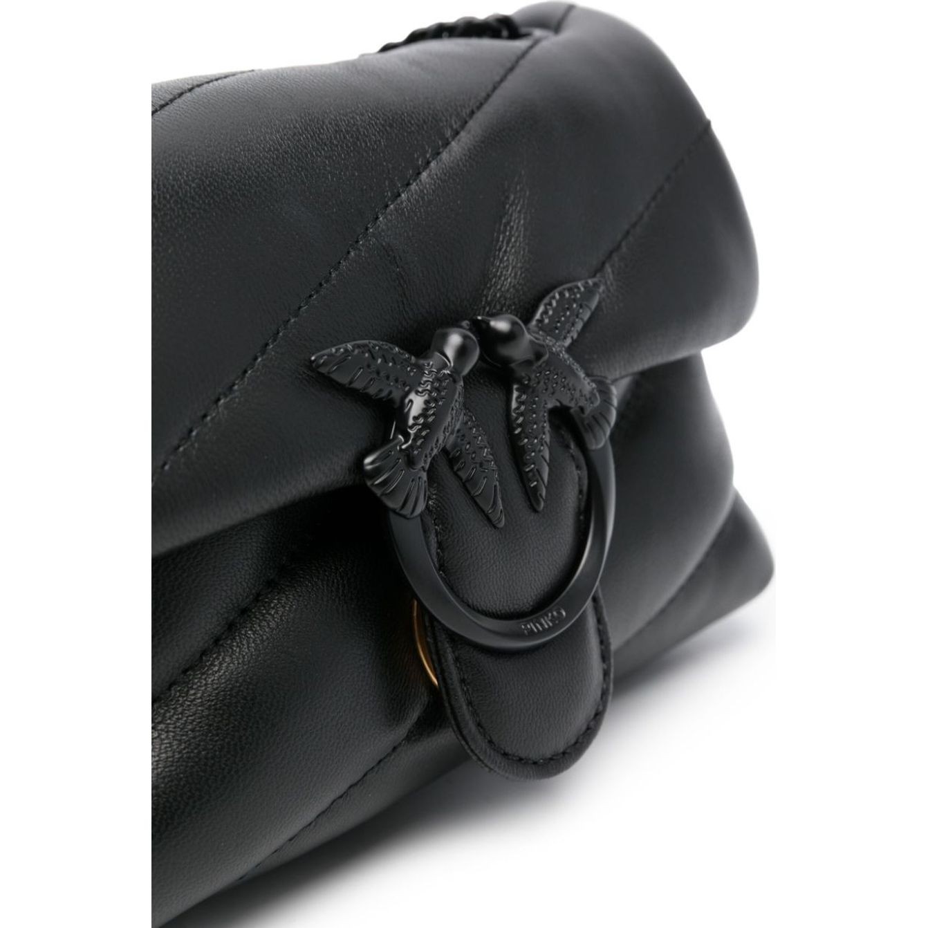 PINKO Rankinė per petį moterims, Juoda, Love puff crossbody bag 3