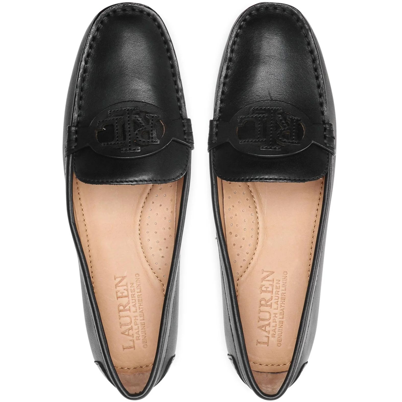 LAUREN RALPH LAUREN Mokasinai moterims, Juoda, Brynn burnished leather driver 4