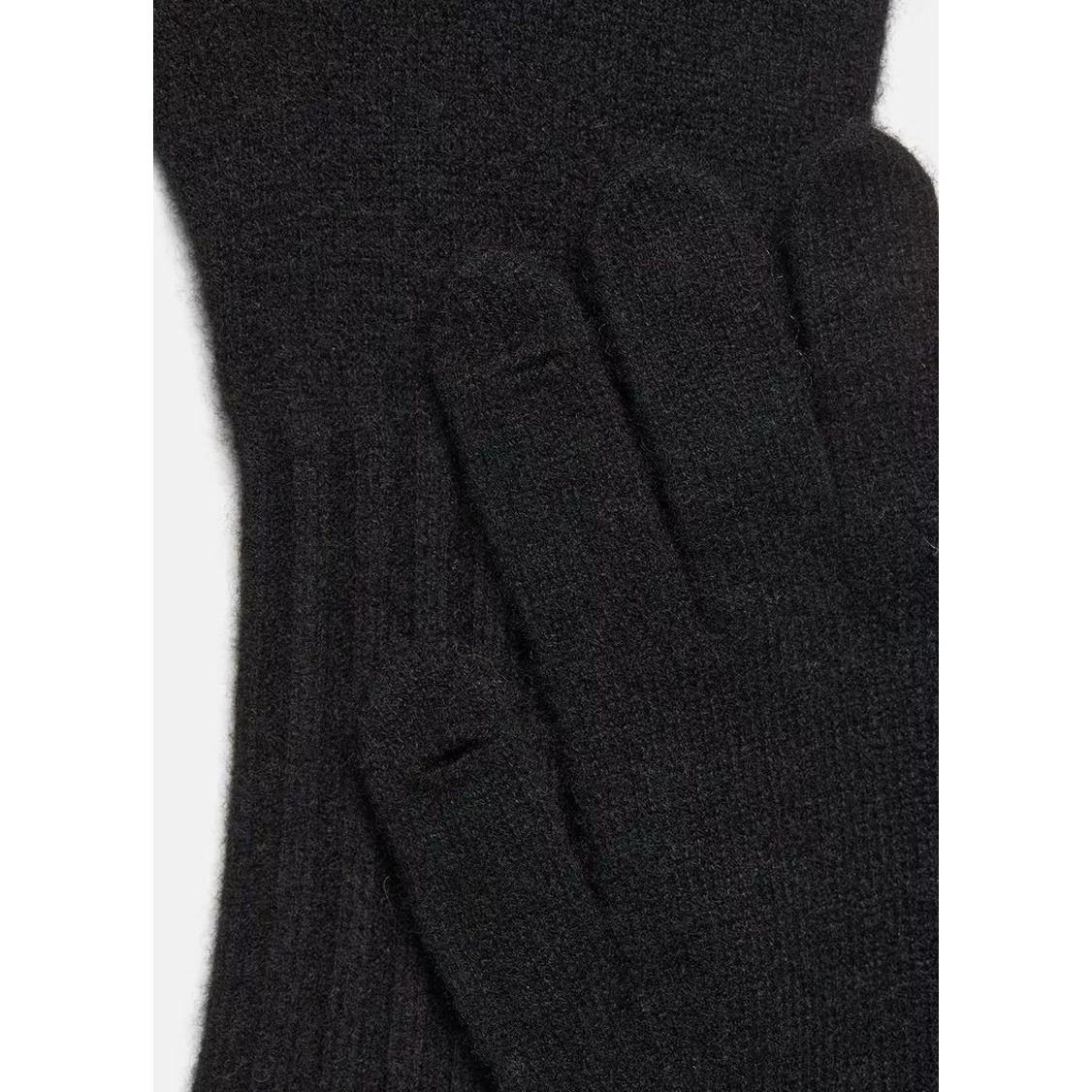 VINCE Pirštuotos pirštinės moterims, Juoda, Boiled cashmere knit glove 2
