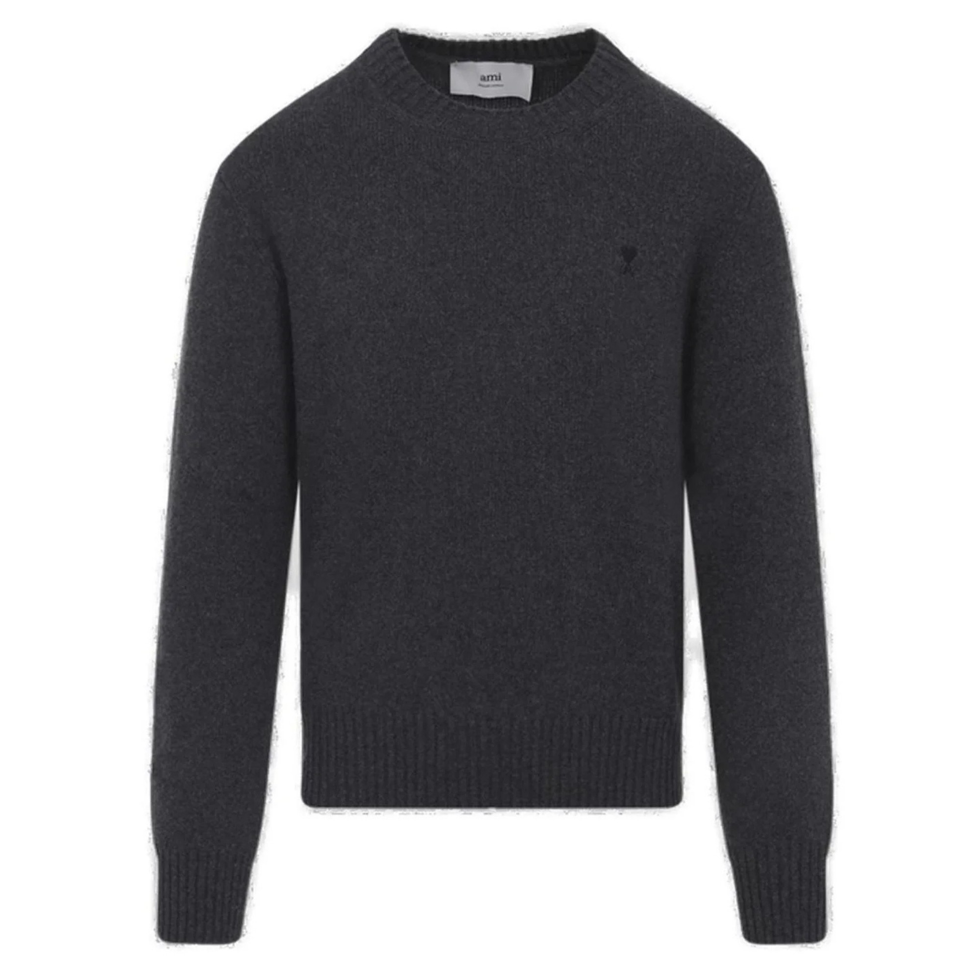 AMI PARIS Megztinis vyrams, Juoda, Ami de coeur crewneck sweater 1