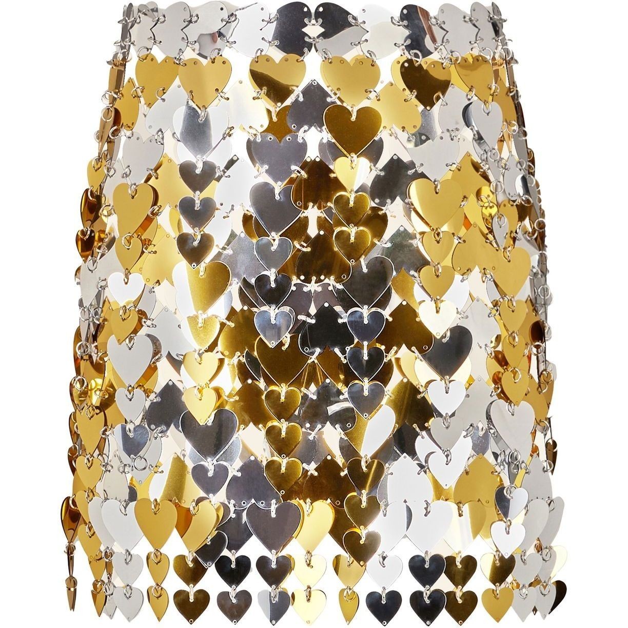 PACO RABANNE Mini sijonas moterims, Marga, Icon metalic mini skirt