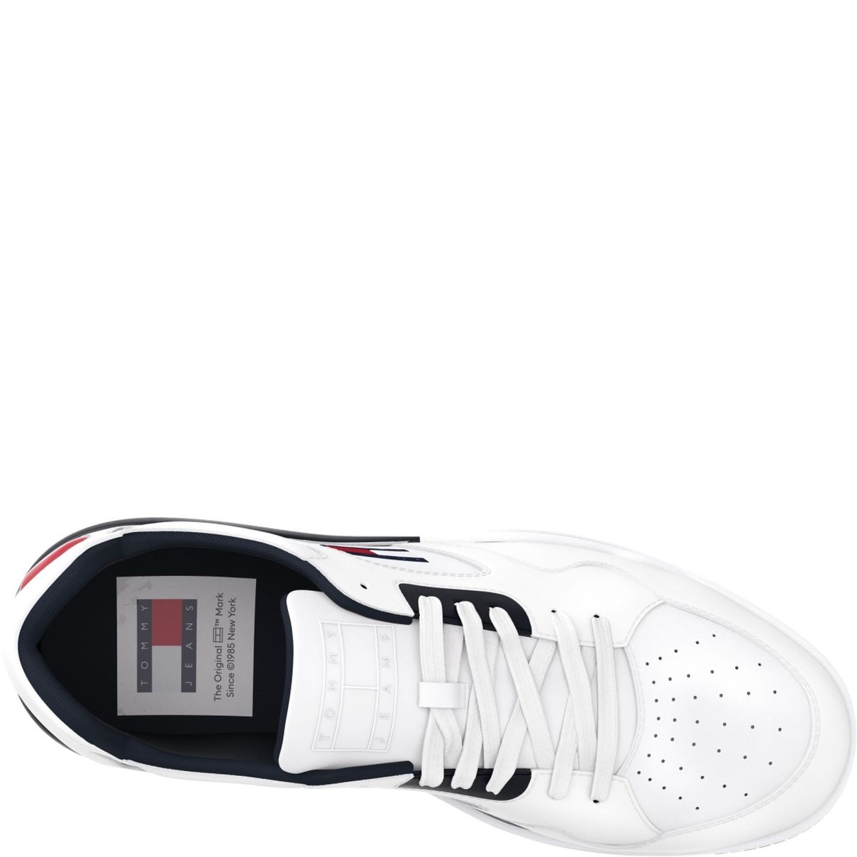 TOMMY JEANS Laisvalaikio bateliai vyrams, Balta, Logo execution basket 3