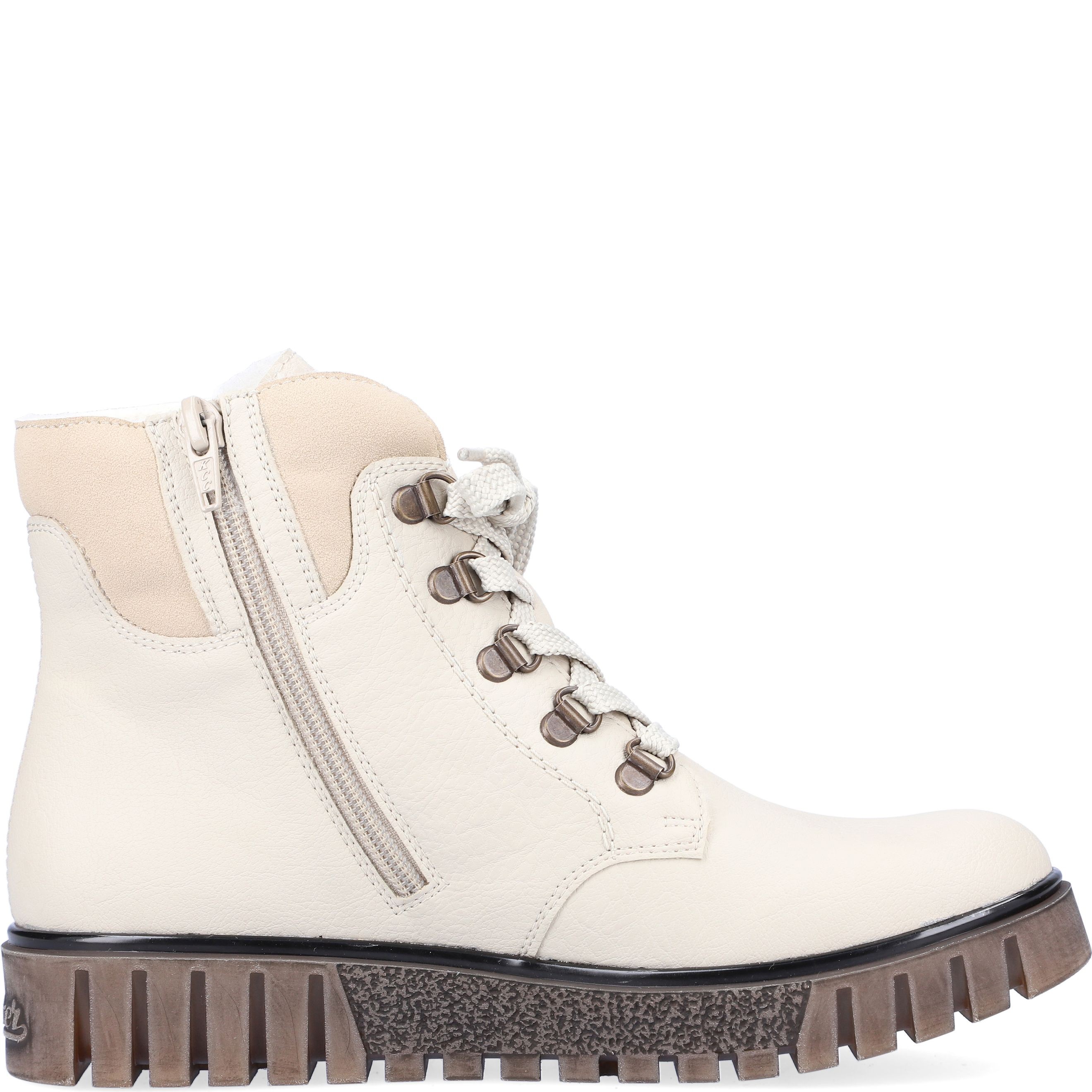 RIEKER Aulinukai moterims, Smėlio, BOOTIES 3