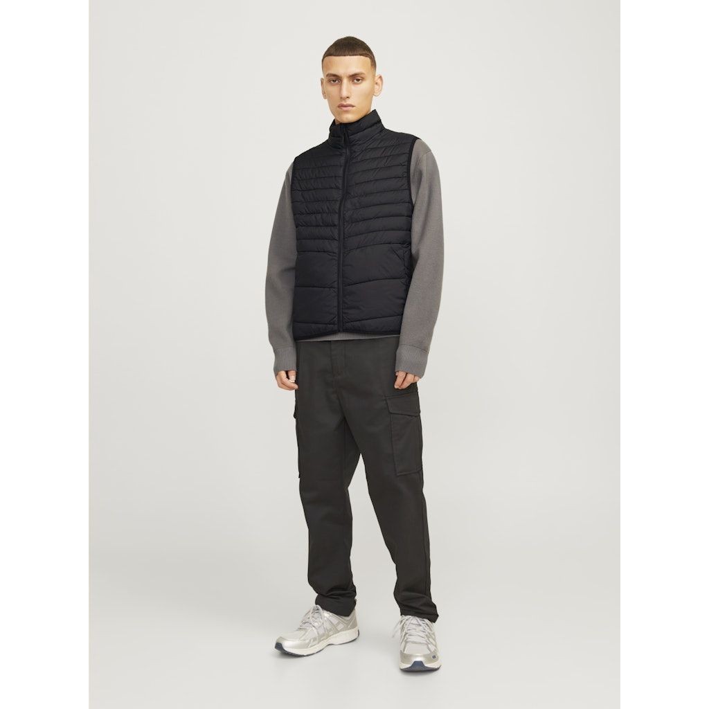 JACK & JONES Pūkinė liemenė vyrams, Juoda, State packable bw collar 5