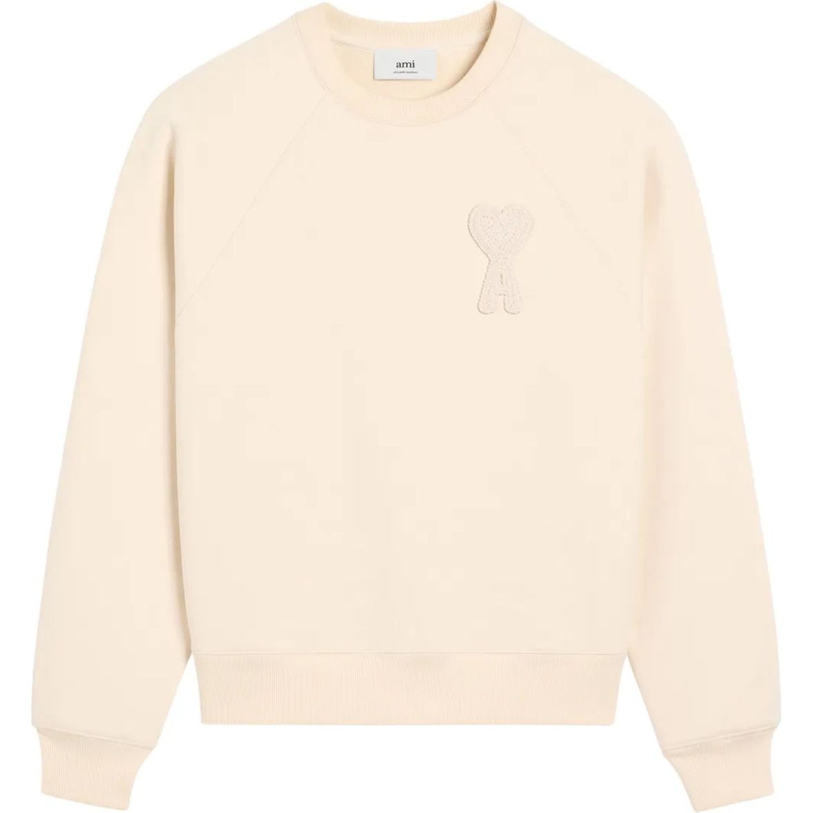 AMI PARIS Sportinis nertinis vyrams, Balta, Ami-de-coeur-motif sweatshirt