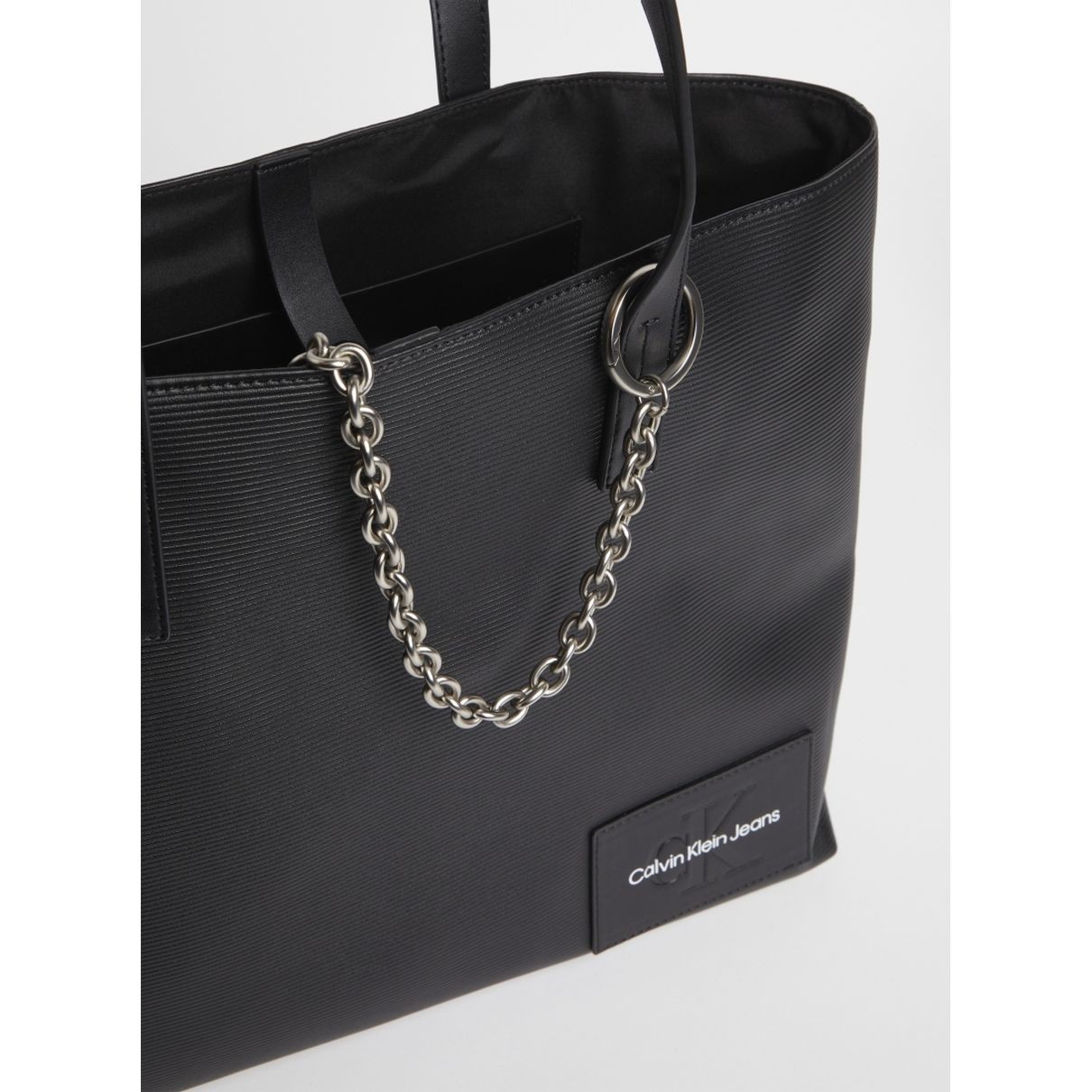 CALVIN KLEIN JEANS Pirkinių krepšys moterims, Juoda, Sculpted slim square tote 3