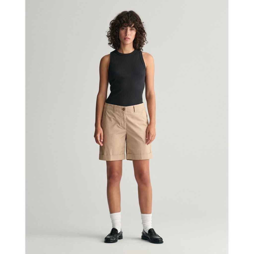 GANT Šortai moterims, Chaki, REL LIGHTWEIGHT CHINO SHORTS 2