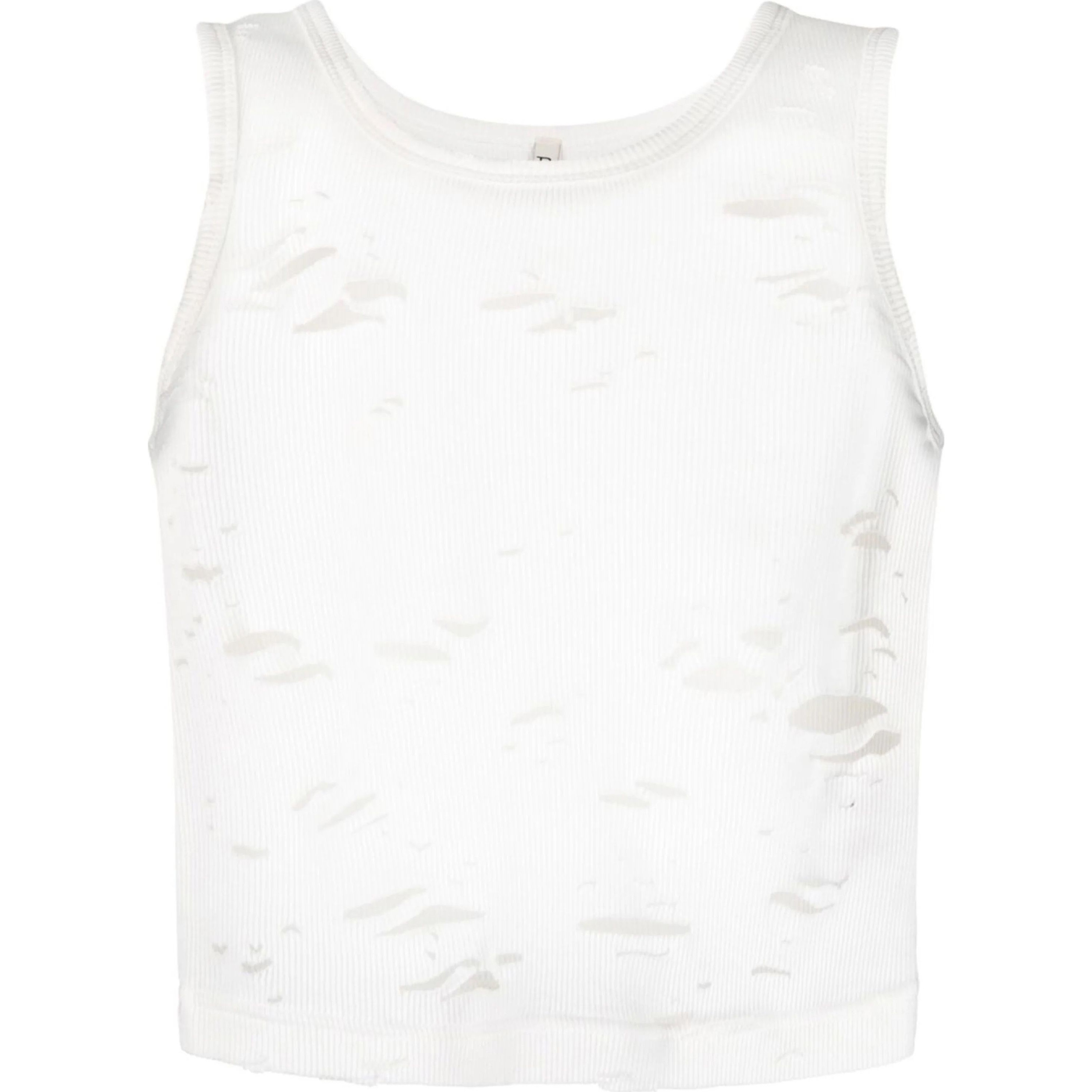 R13 Marškiniai be rankovių moterims, Kūno, Distressed tank