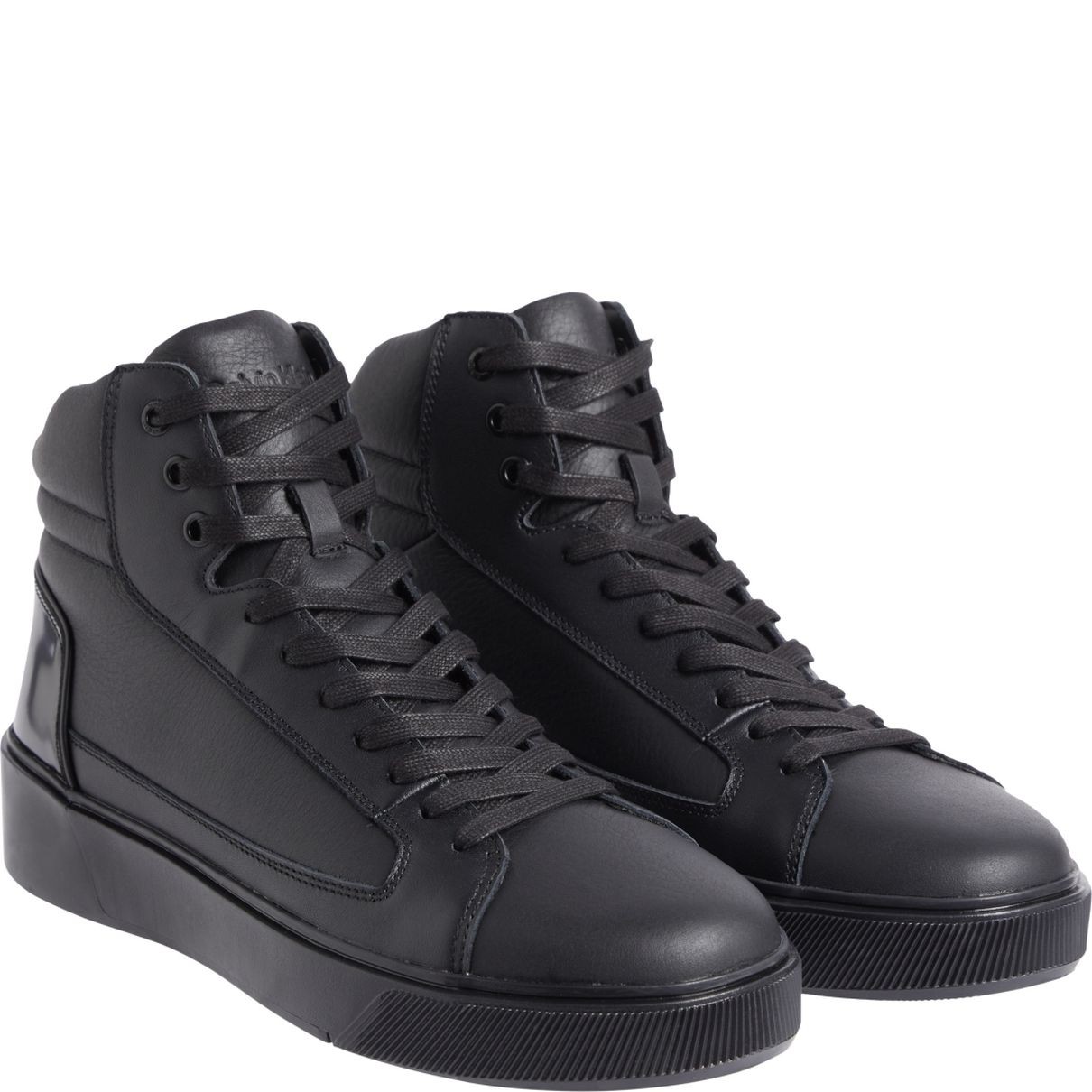 CALVIN KLEIN Aulinukai vyrams, Juoda, High top lace up booties 1