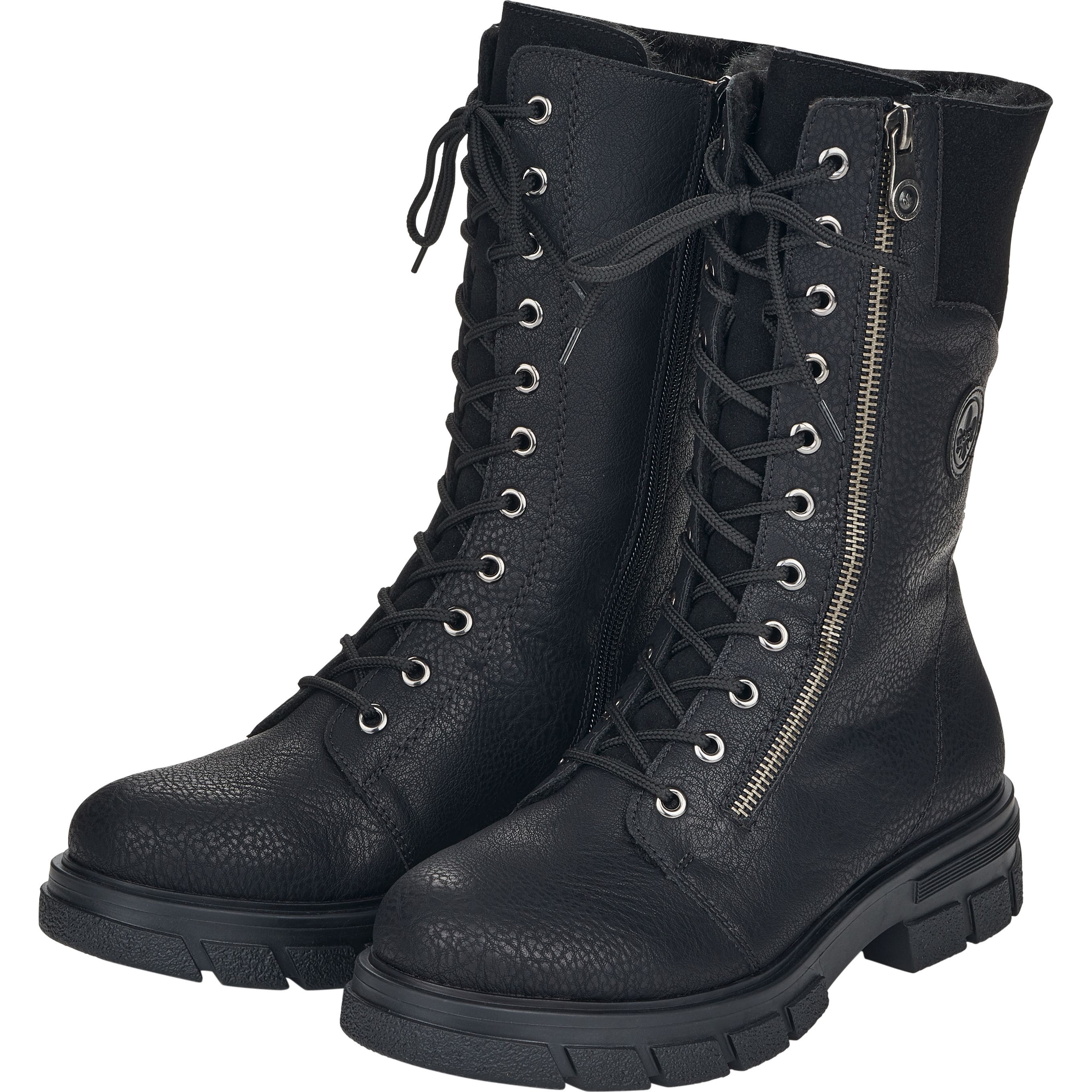 RIEKER Aulinukai moterims, Juoda, Ladies mid height boots 7