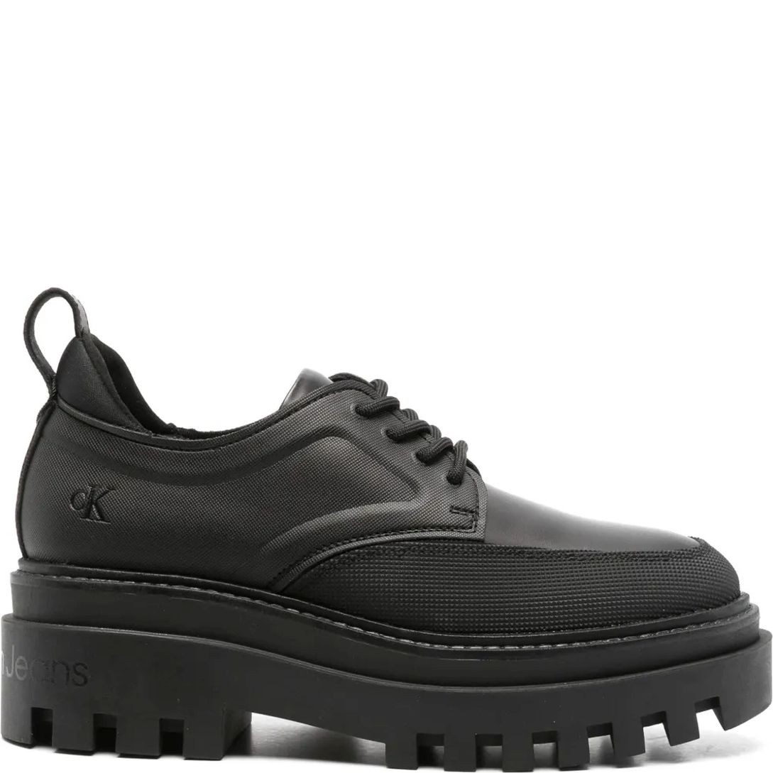 CALVIN KLEIN JEANS Klasikiniai batai moterims, Juoda, Flatform laceup derby 1