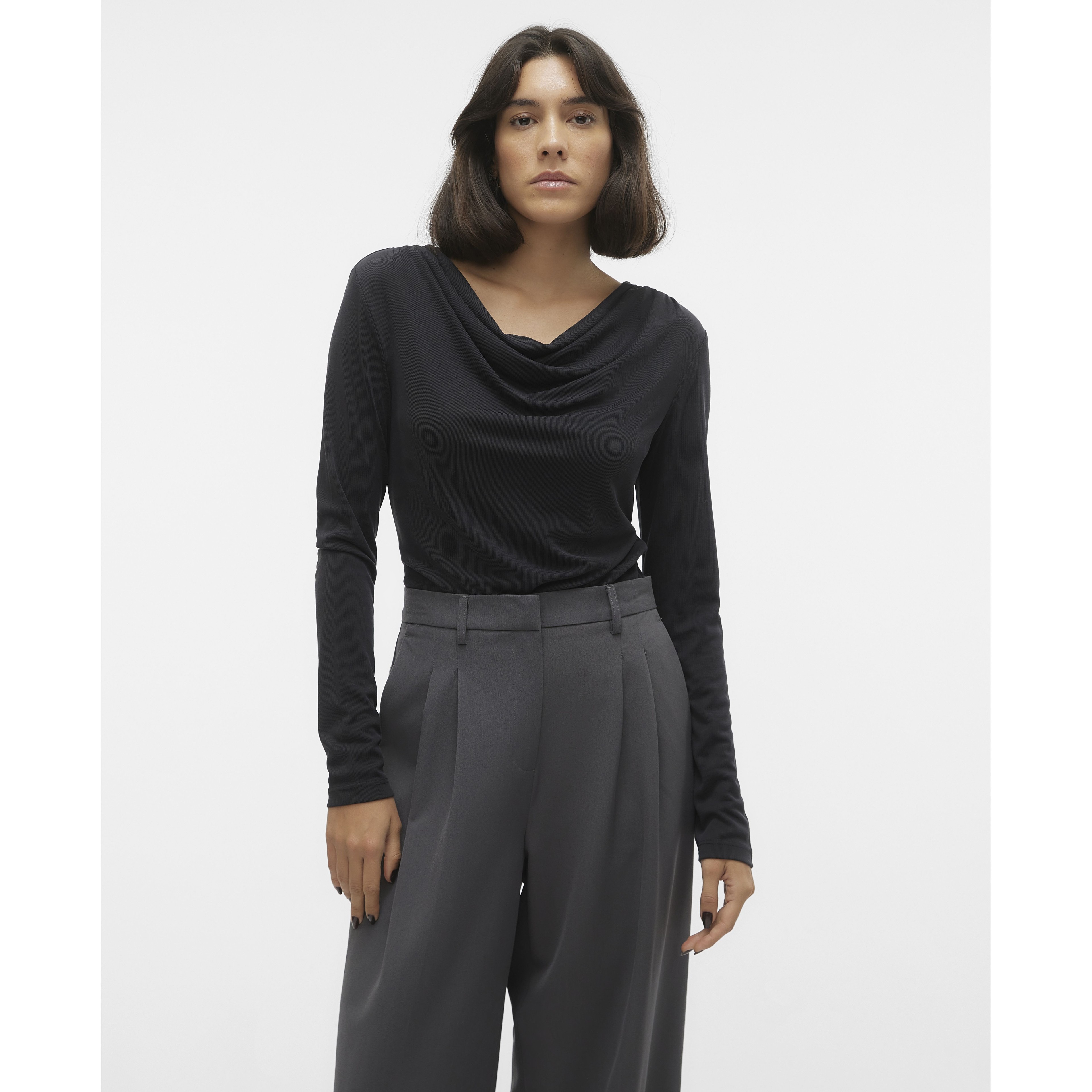 VERO MODA Palaidinės moterims, Juoda, VMPHINE LS WATER 2