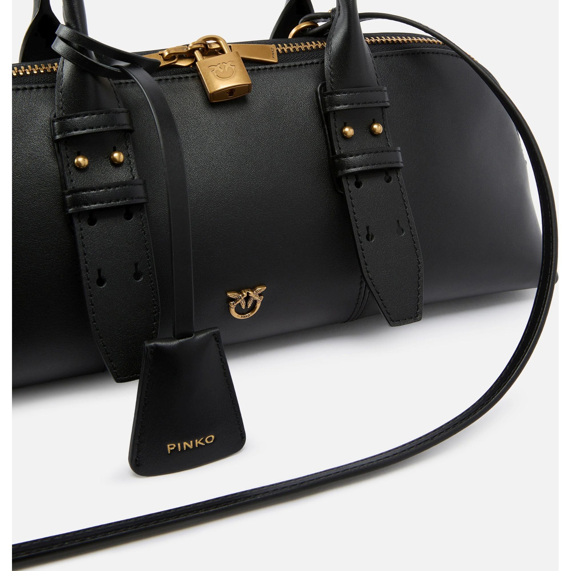 PINKO Rankinė moterims, Juoda, Bowling horizontal big bag 3