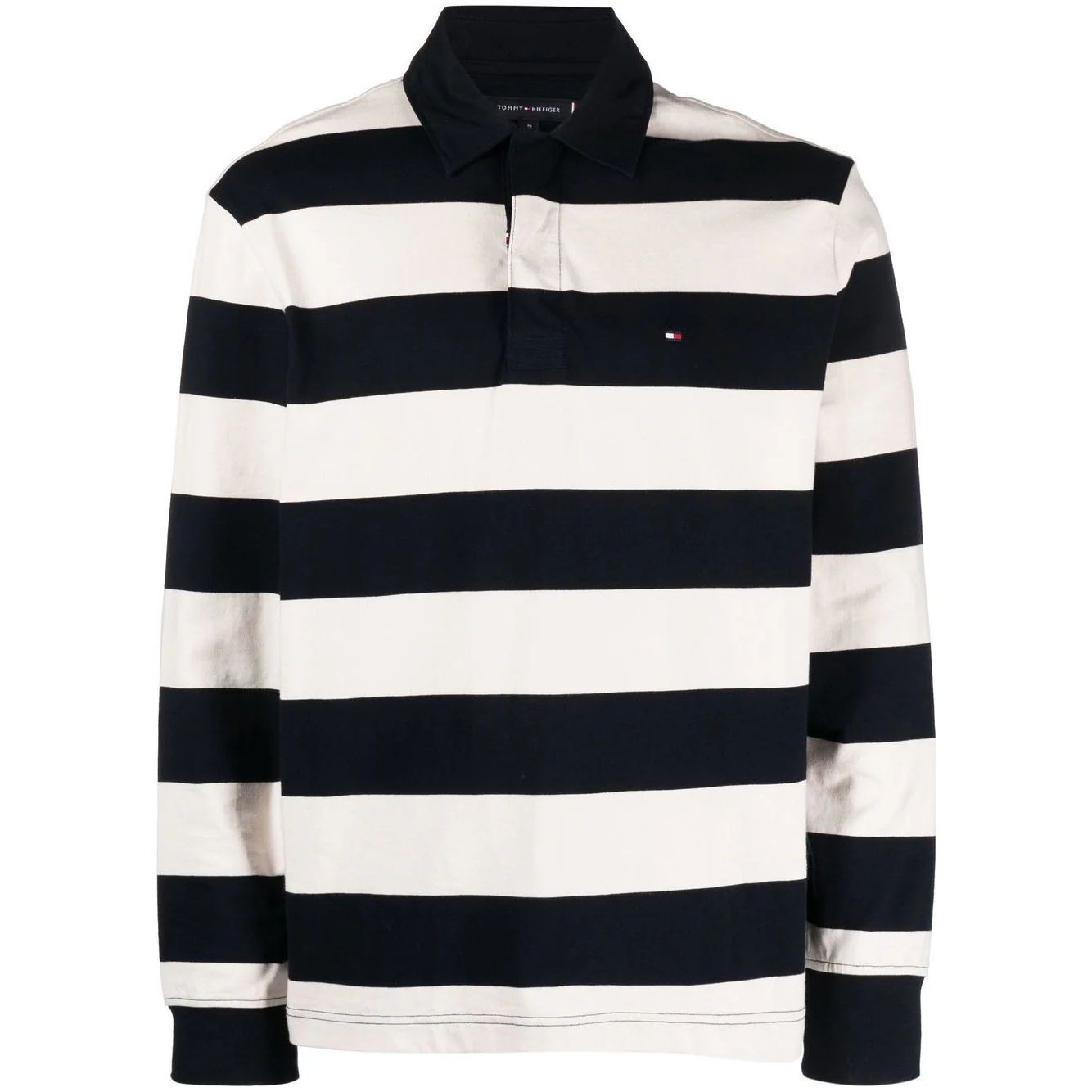 TOMMY HILFIGER Polo marškiniai ilgos rank. vyrams, Mėlyna, New prep stripe rugby polo 1