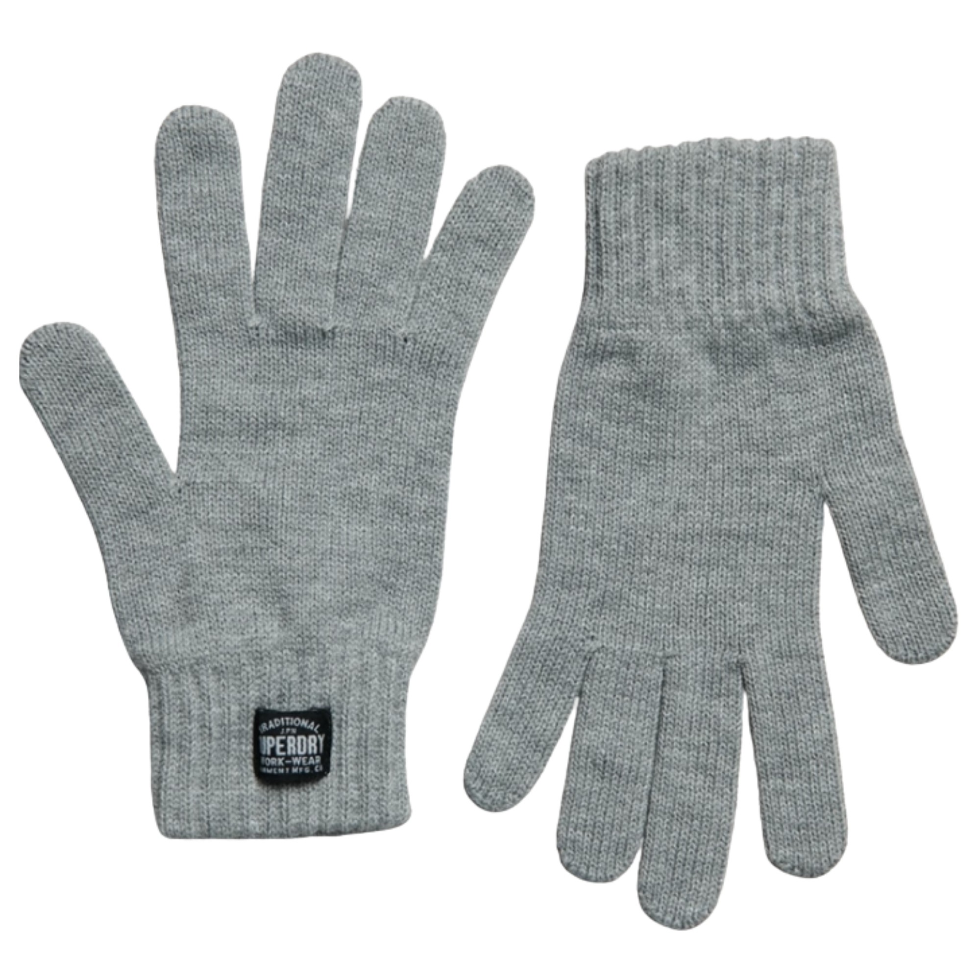 SUPERDRY Pirštinės moterims, sidabrinė, CLASSIC KNITTED GLOV