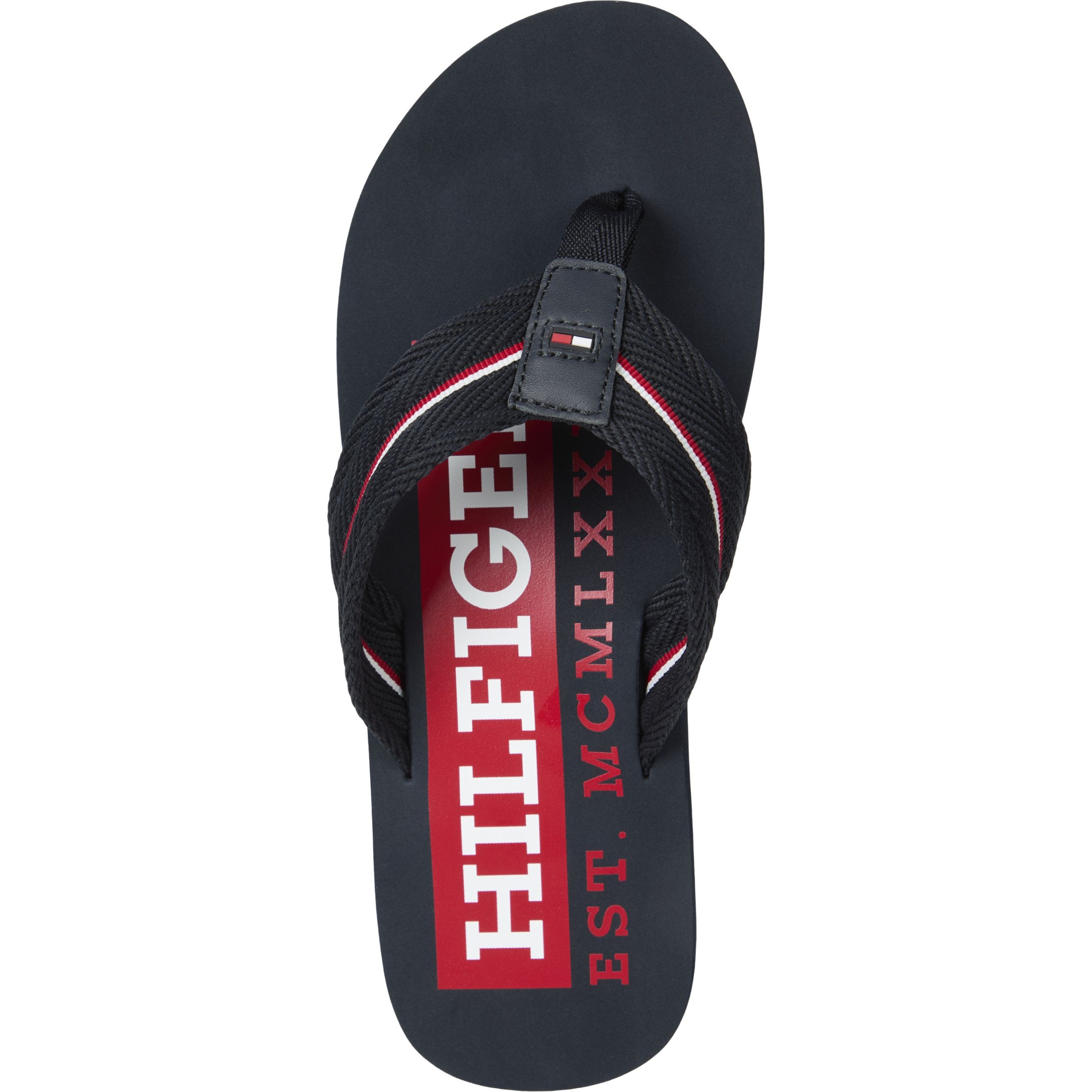 TOMMY HILFIGER Pliažo šlepetės per pirštą vyrams, Mėlyna, Corporate flip flops 3