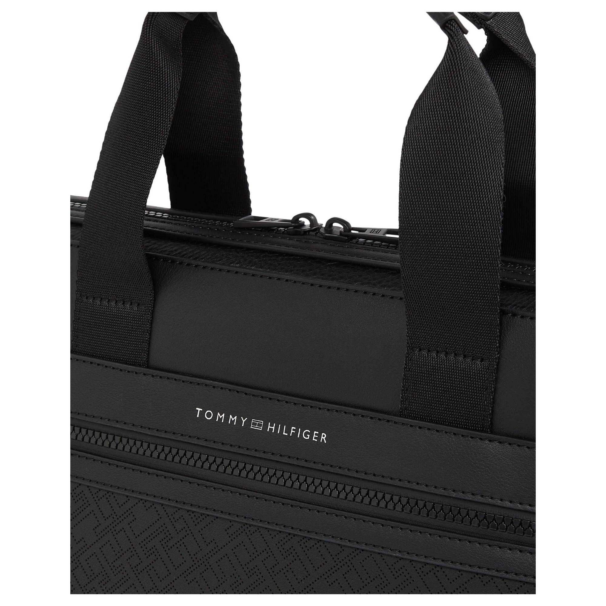 TOMMY HILFIGER Dėklas kompiuteriui vyrams, Juoda, TH monogram computer bag 4