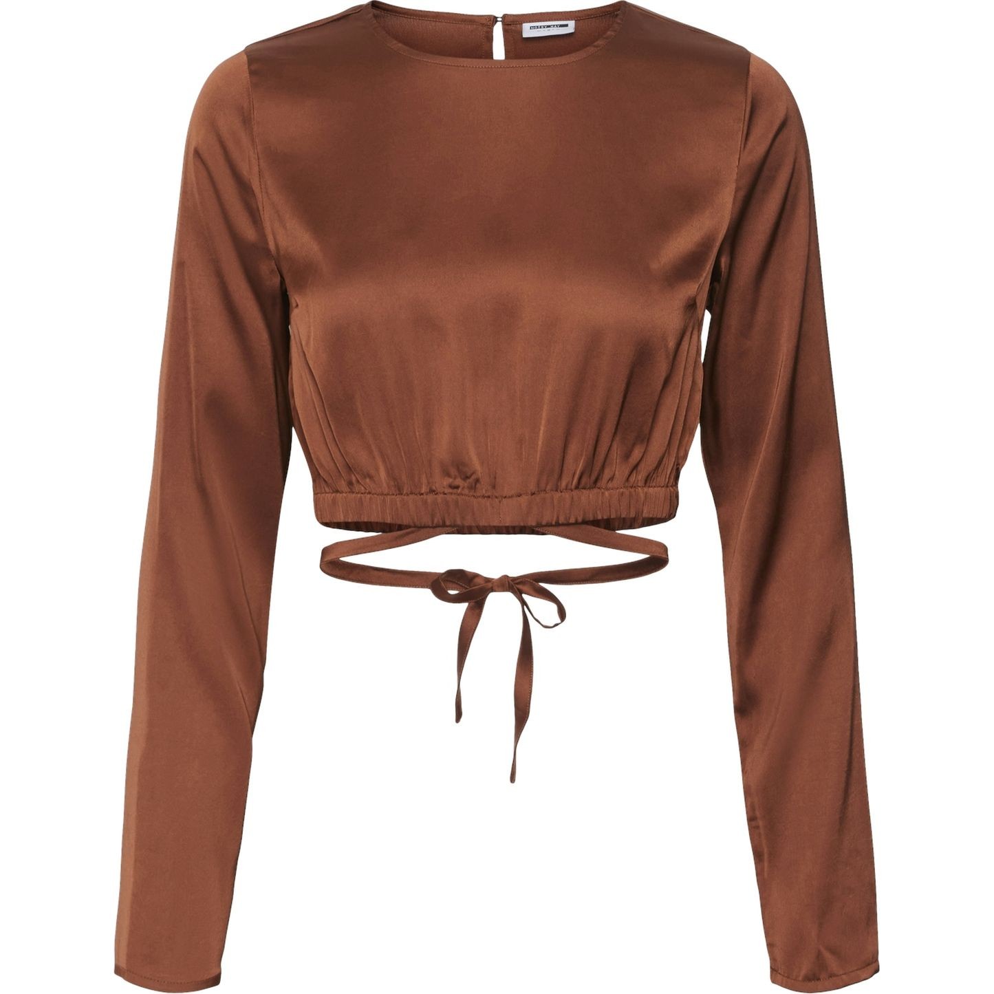 NOISY MAY Palaidinės moterims, Ruda, NMCLARIE L/S O-NECK C 1