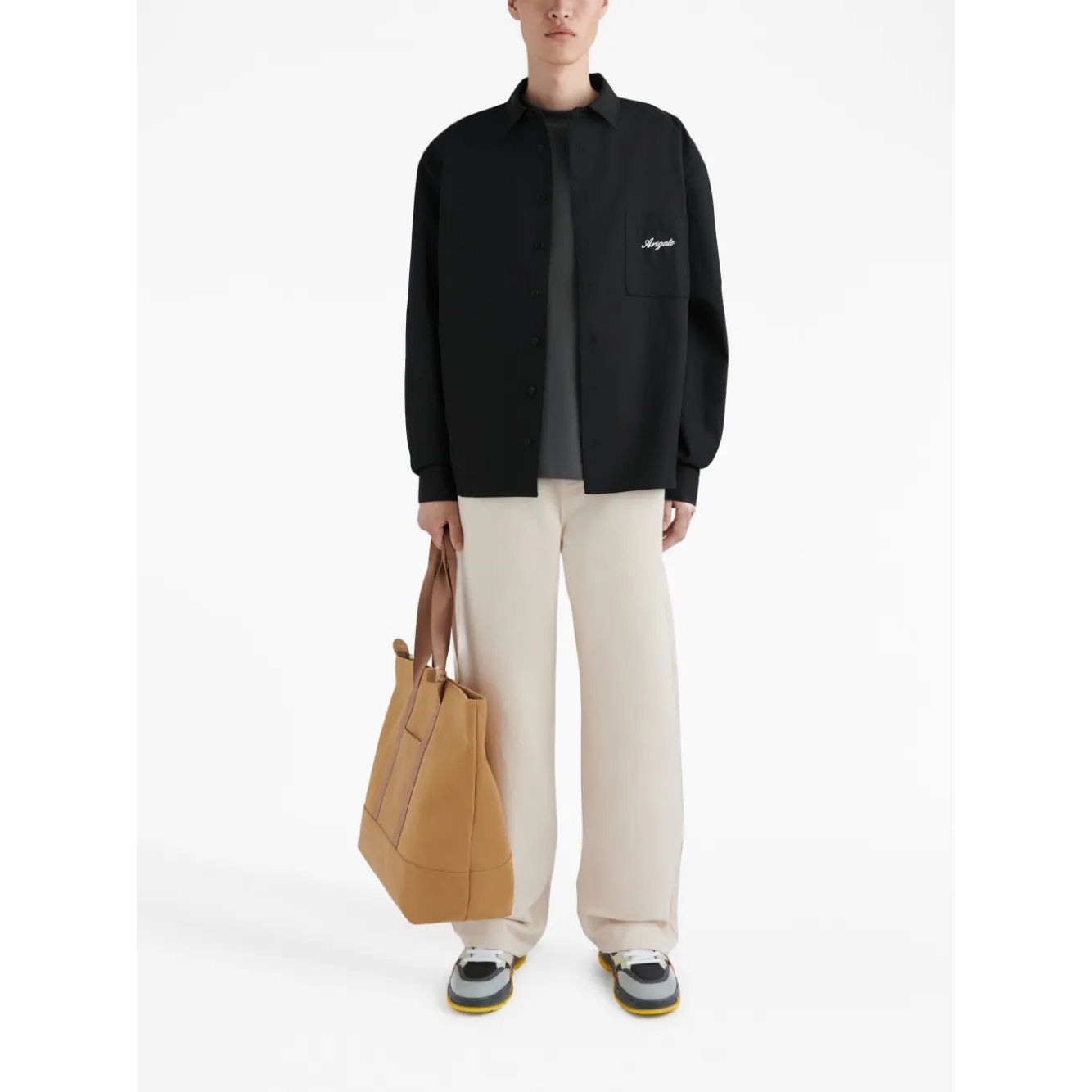 AXEL ARIGATO Lengva striukė vyrams, Juoda, Flow Overshirt 2