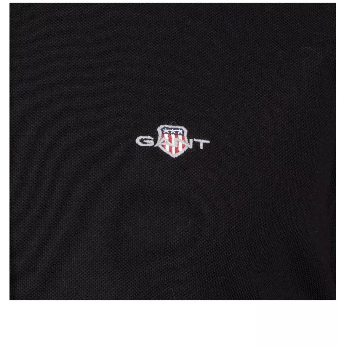 GANT Marškiniai vyrams, Juoda, REG JERSEY PIQUE SHIRT 3