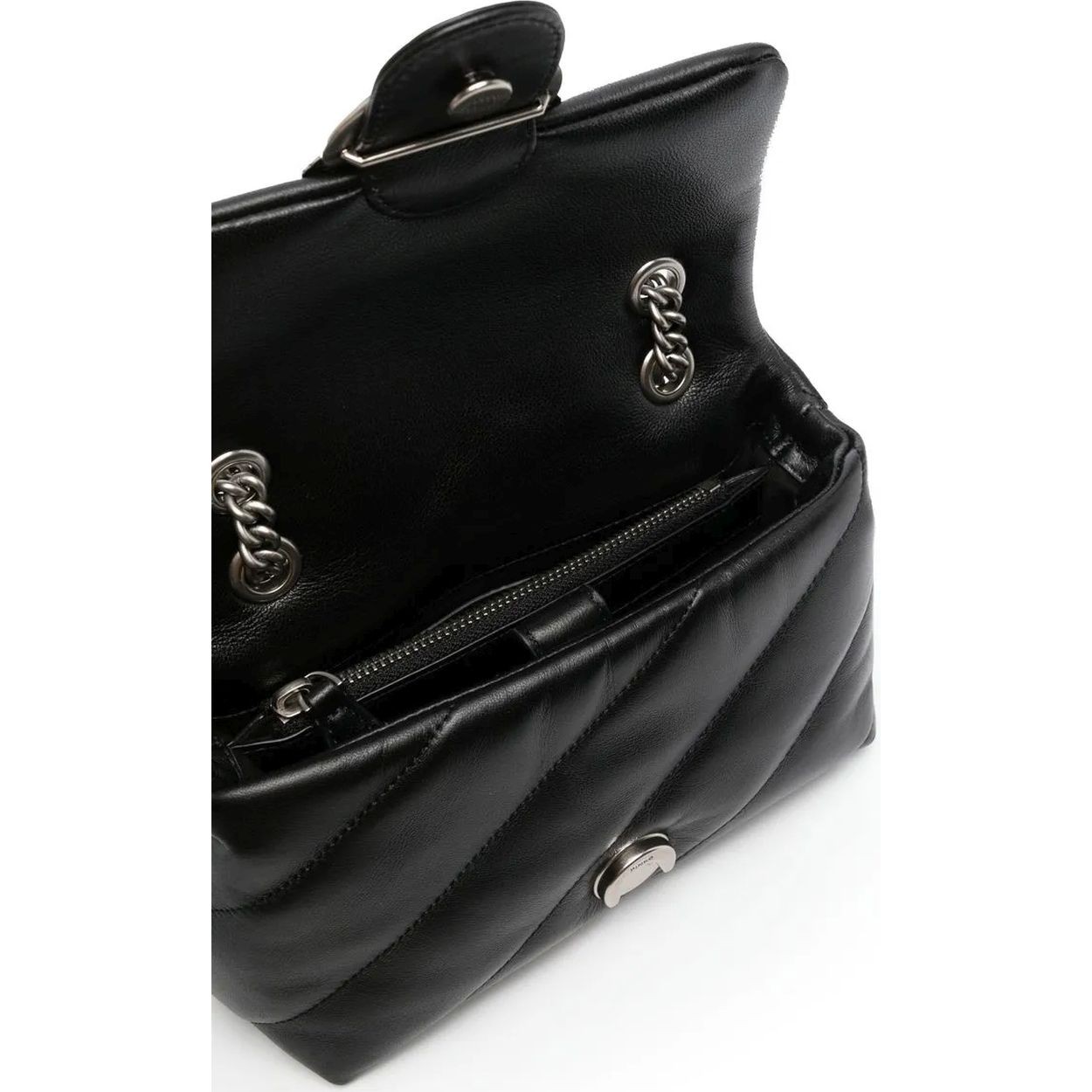 PINKO Rankinė per petį moterims, Juoda, Love puff mini bag 4