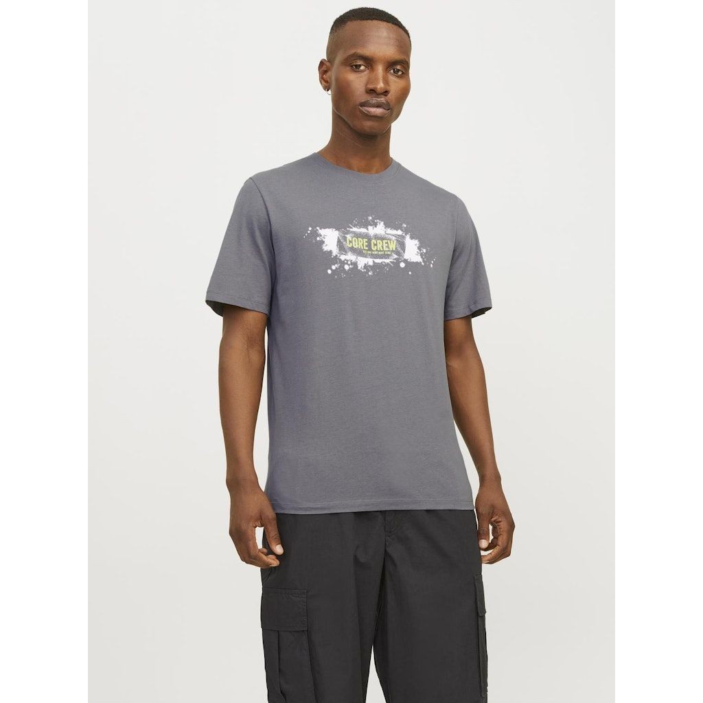 JACK & JONES Marškinėliai vyrams, Gray, Star tee 2