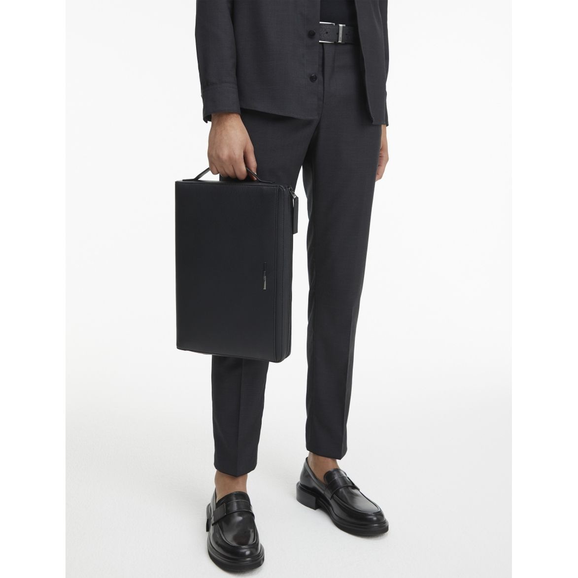 CALVIN KLEIN Dėklas kompiuteriui vyrams, Juoda, Modern portfolio laptop bag 4