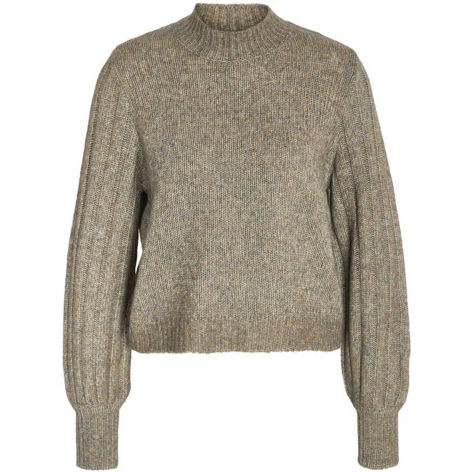 NOISY MAY Megztinis moterims, Žalia, NMNINA L/S HIGH NECK