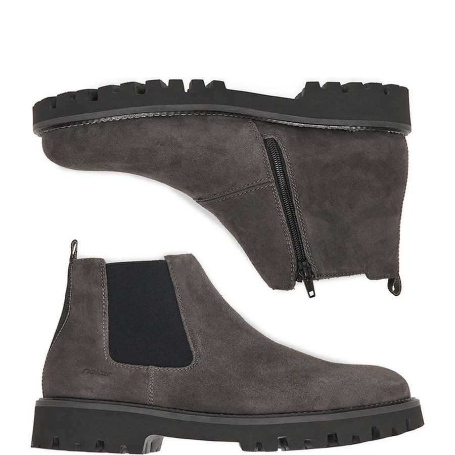 RIEKER Aulinukai vyrams, Pilka, Booties 4