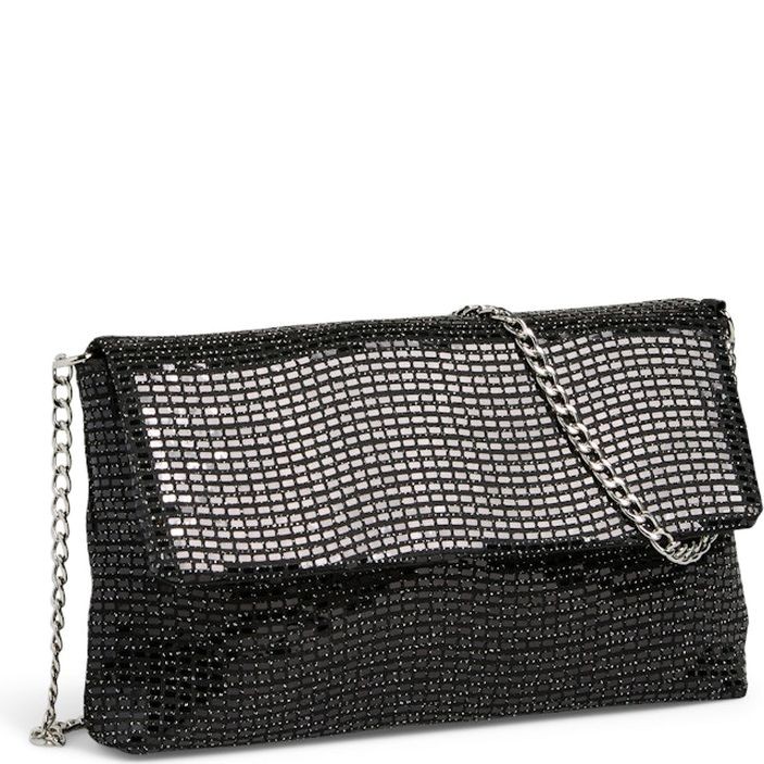 PIECES Rankinė per petį moterims, Juoda, Nitter sequins cross body 1