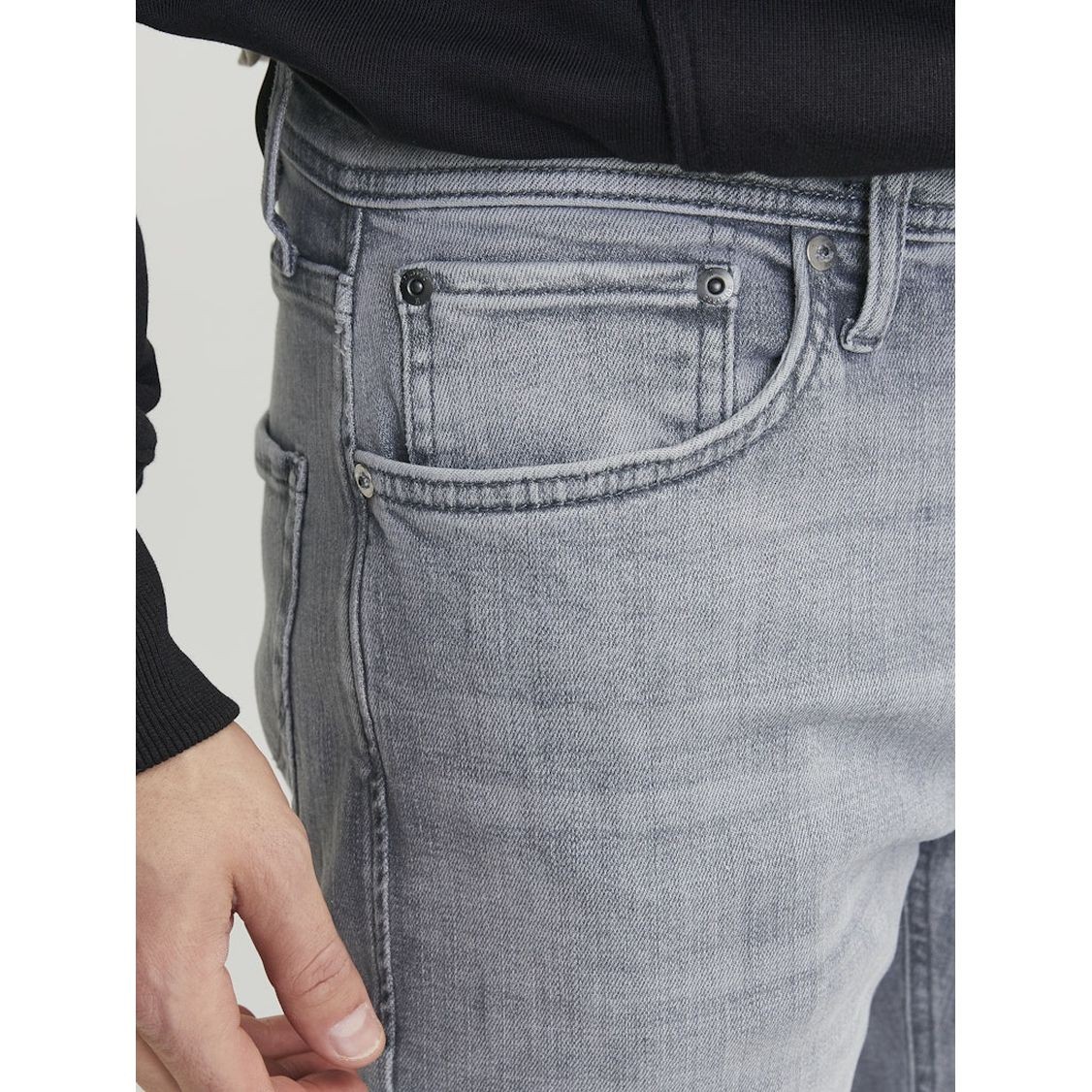 JACK & JONES Tiesūs džinsai vyrams, Pilka, JJIMIKE JJORIGINAL 4