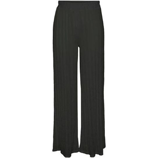 PIECES Kelnės moterims, Juoda, PCAFIE HW LACE PANTS