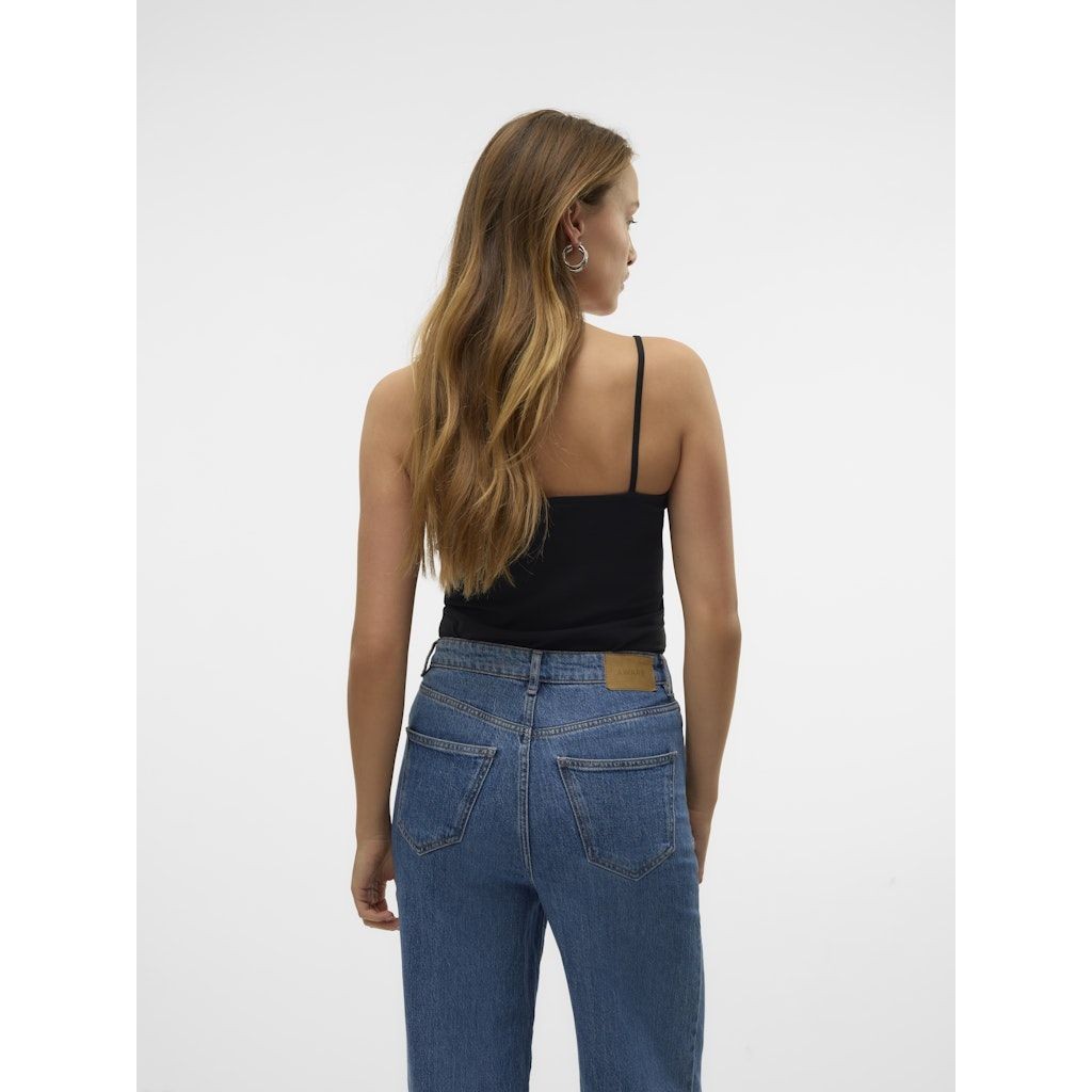 VERO MODA Marškinėliai moterims, Juoda, VMINGE LACE SINGLET 3