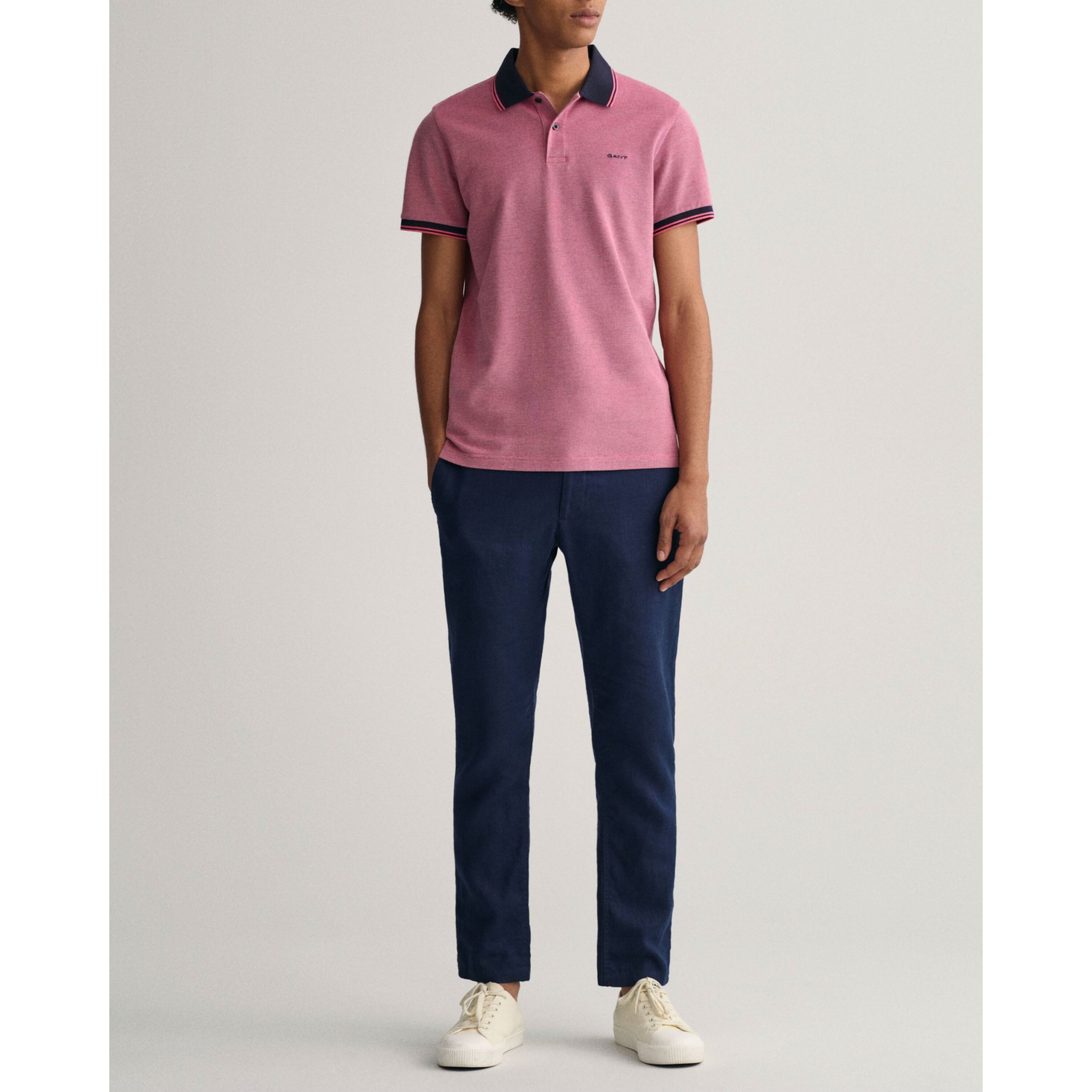 GANT Marškinėliai vyrams, Rožinė, 4-COL OXFORD 4