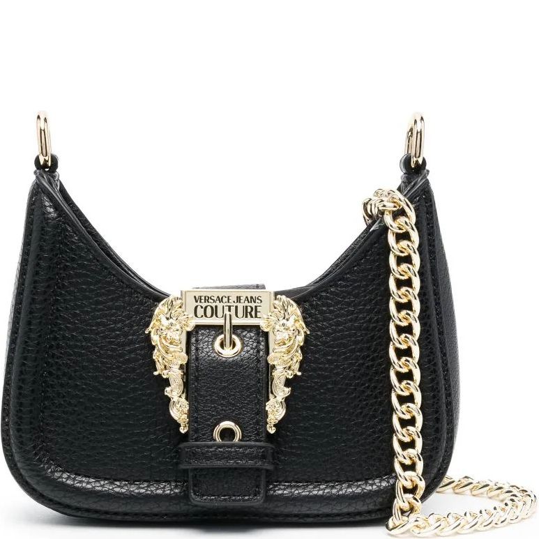 VERSACE JEANS CUTURE Rankinė per petį moterims, Juoda, Couture mini bag 1