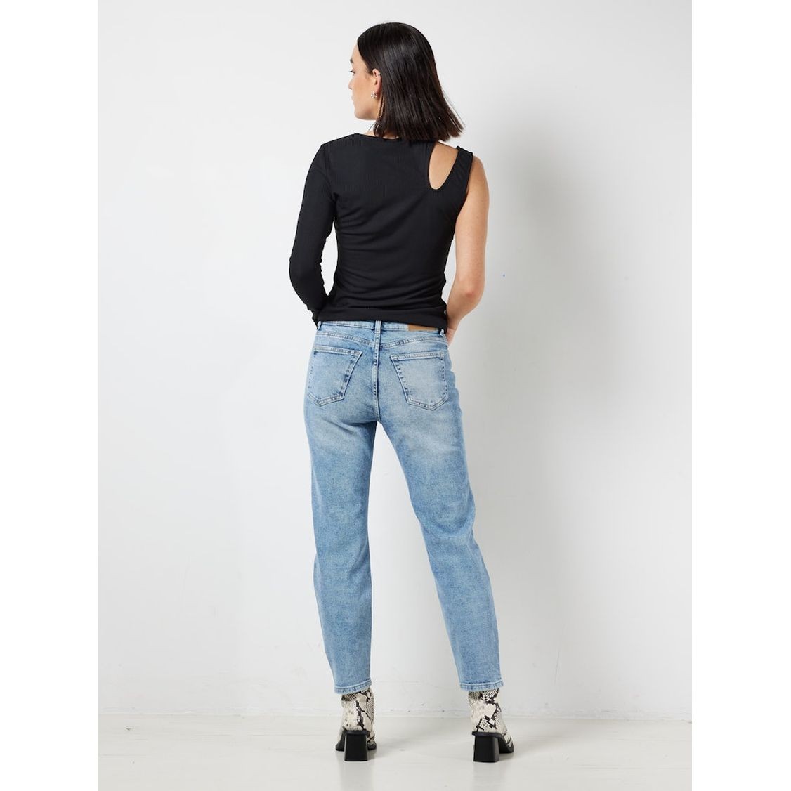 NOISY MAY Tiesūs džinsai moterims, Mėlyna, Nmmoni straight 4