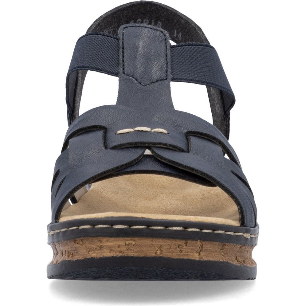 RIEKER Basutės moterims, Mėlyna, Sandals 6
