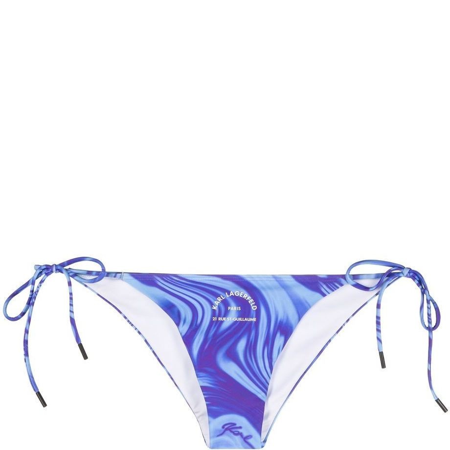 KARL LAGERFELD Apatinė kostiumėlio dalis moterims, purple, String bikini bottoms w/ logo 1