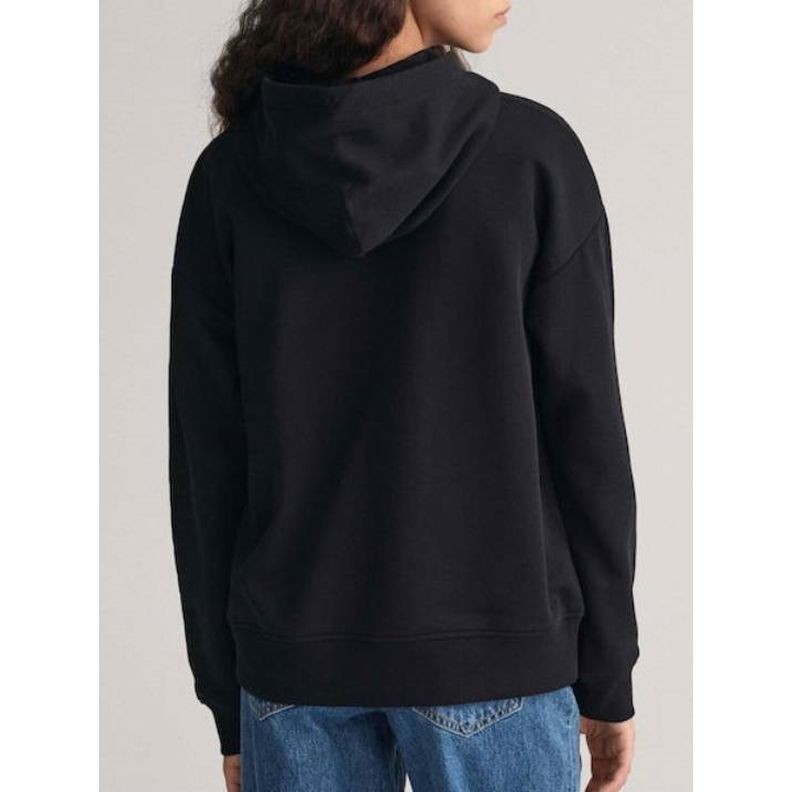 GANT Džemperis moterims, Juoda, REL SHIELD ZIP HOODIE 3