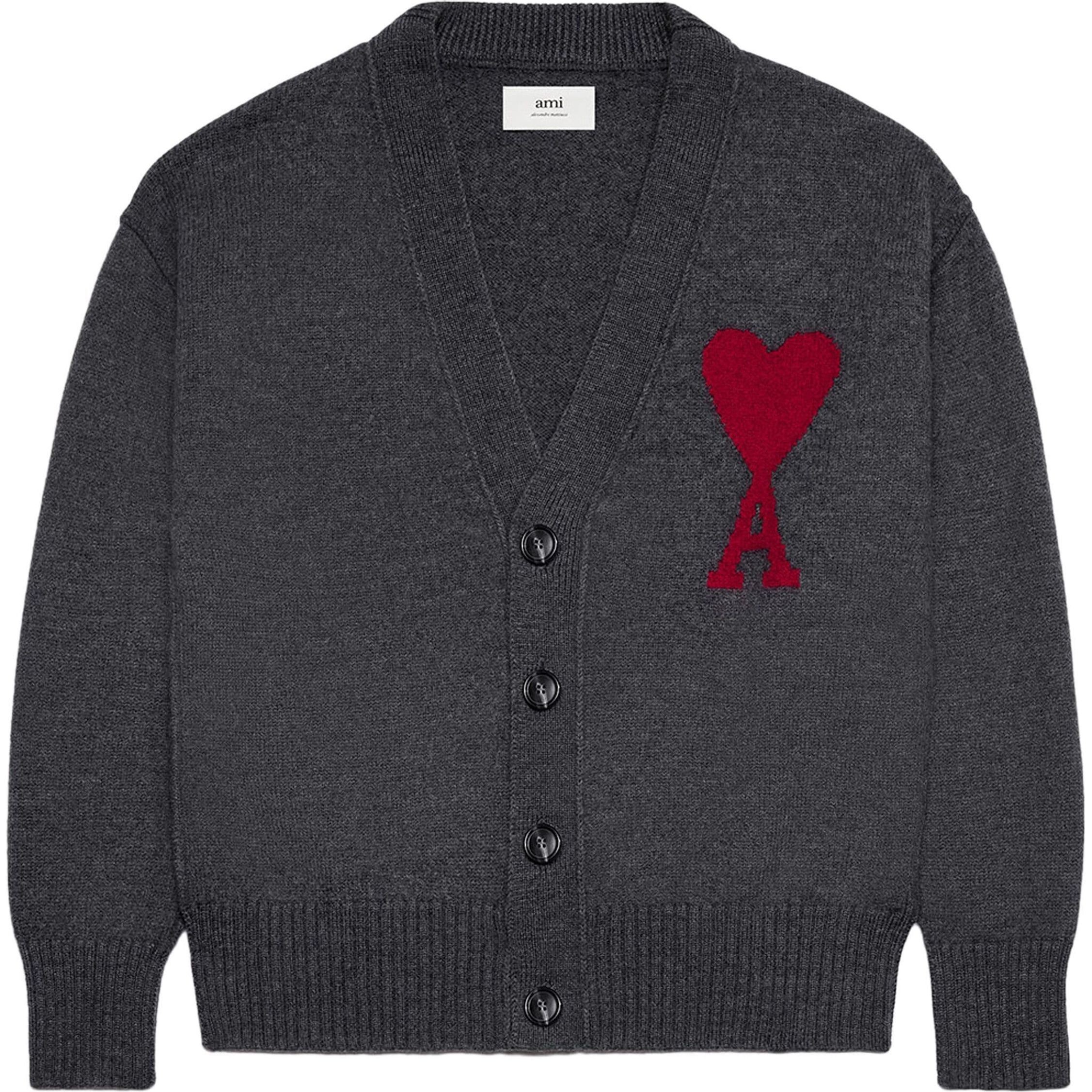 AMI PARIS Kardiganas, Pilka, Cardigan