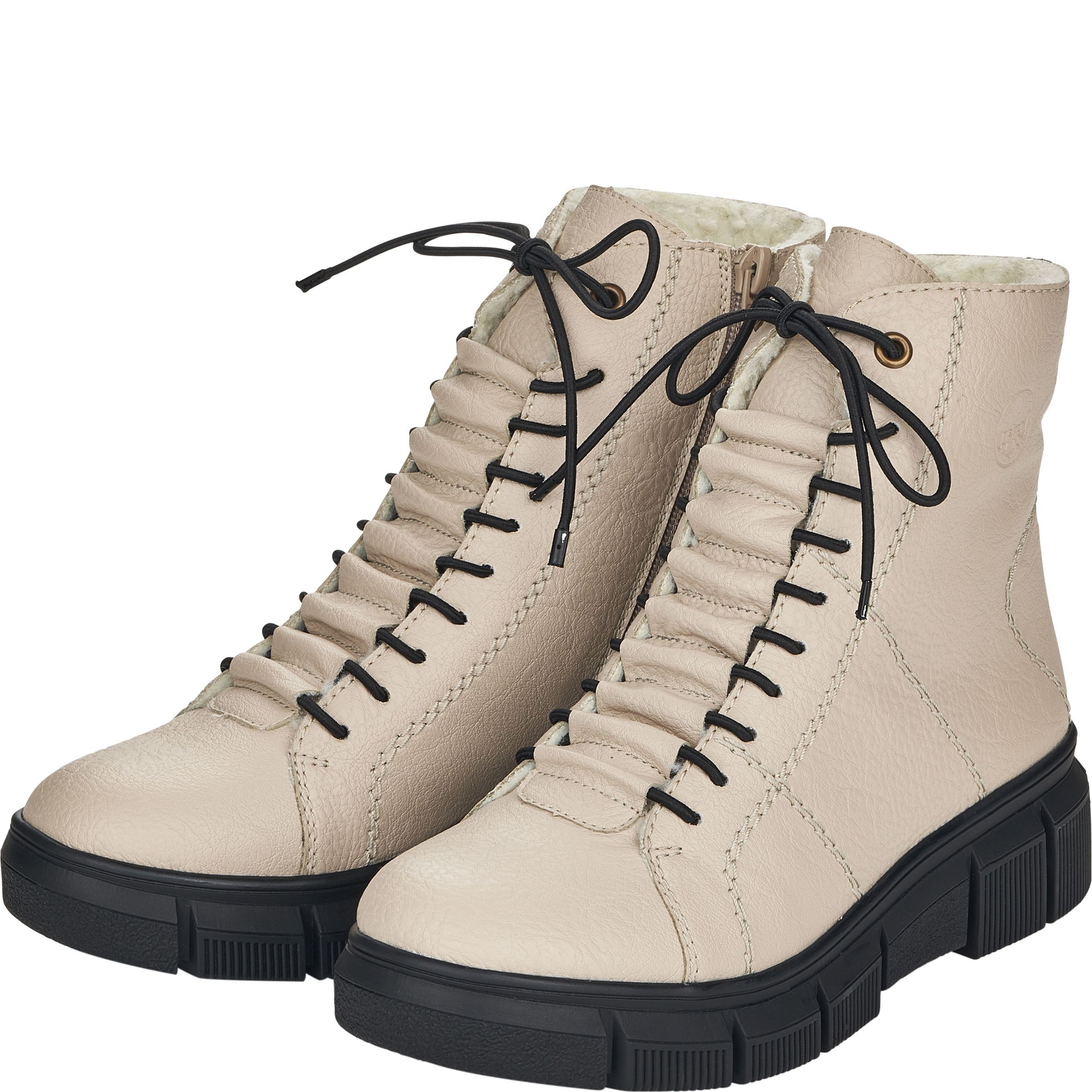 RIEKER Aulinukai moterims, Smėlio, BOOTIES 7