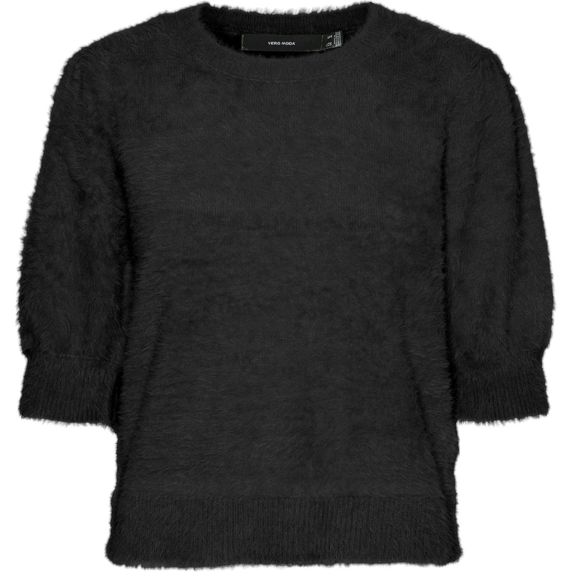 VERO MODA Megzta palaidinė moterims, Juoda, Alina o-neck pullover boo 1