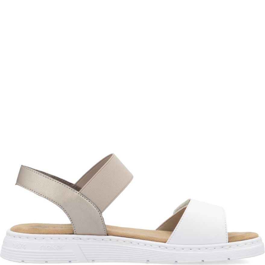 RIEKER Basutės moterims, Balta, SANDALS 3