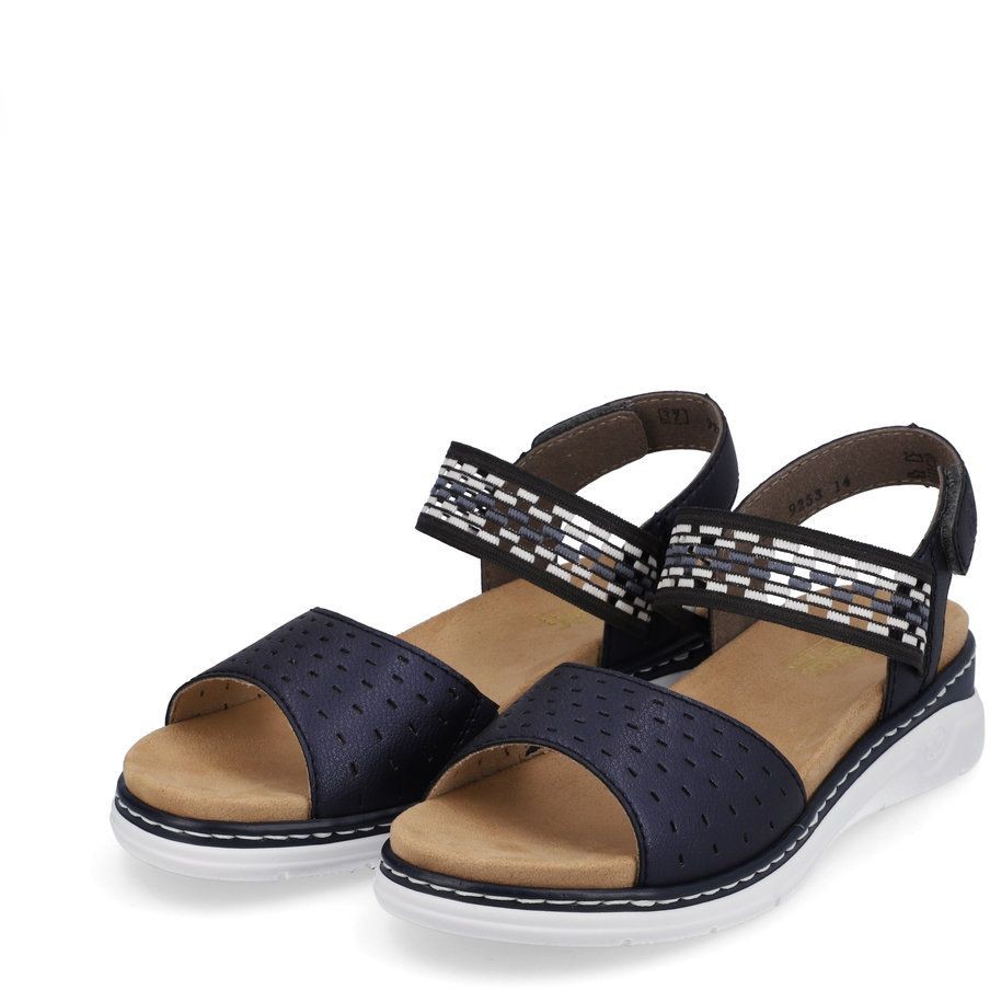RIEKER Basutės moterims, Mėlyna, SANDALS 5