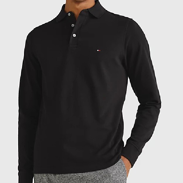 TOMMY HILFIGER Polo marškiniai ilgos rank. vyrams, Juoda, 1985 slim ls polo 2