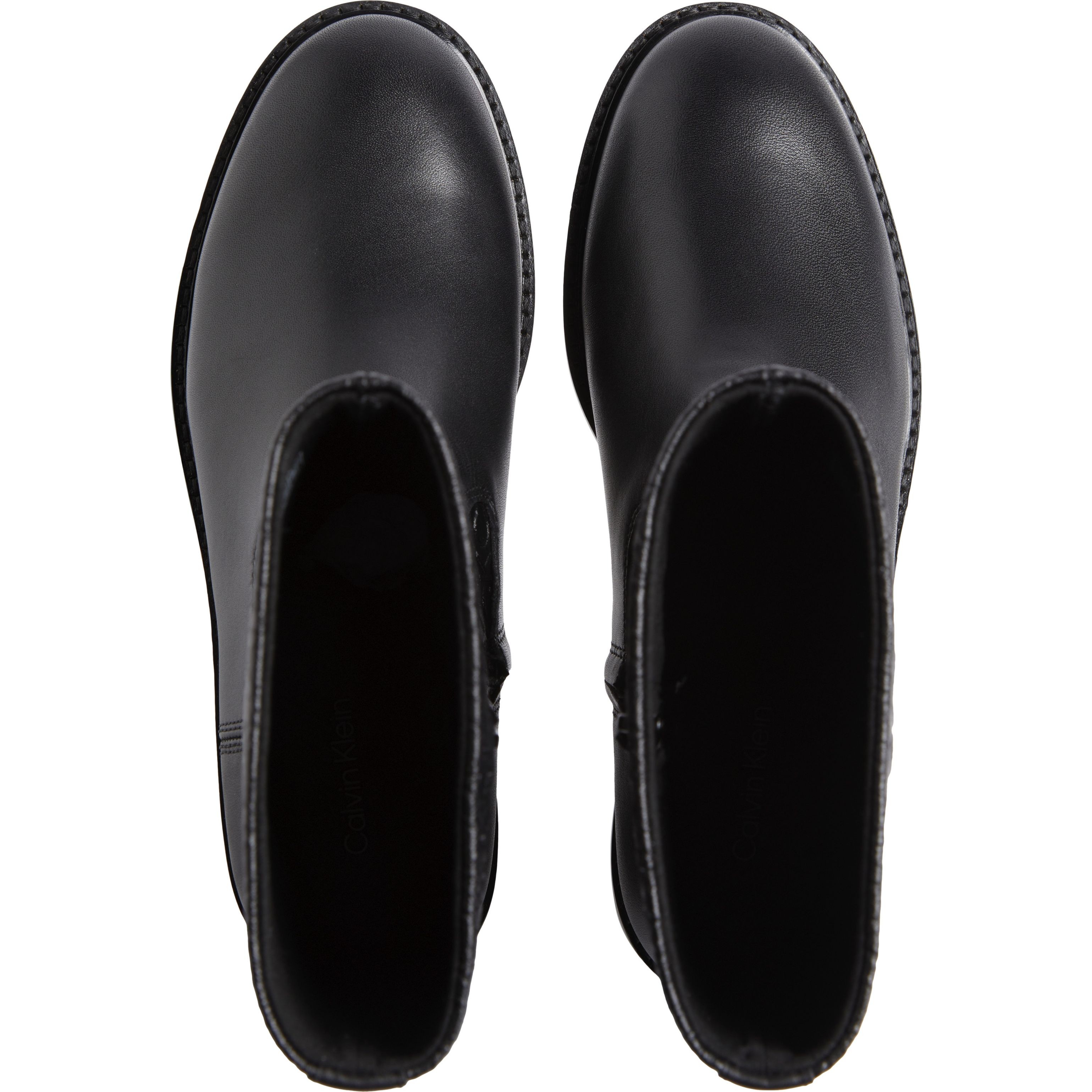 CALVIN KLEIN Aulinukai moterims, Juoda, Flat ankle boot mono mix 4