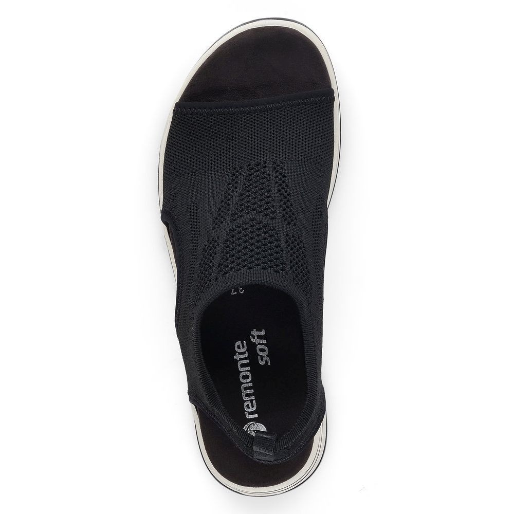 REMONTE Basutės moterims, Juoda, SANDALS 4