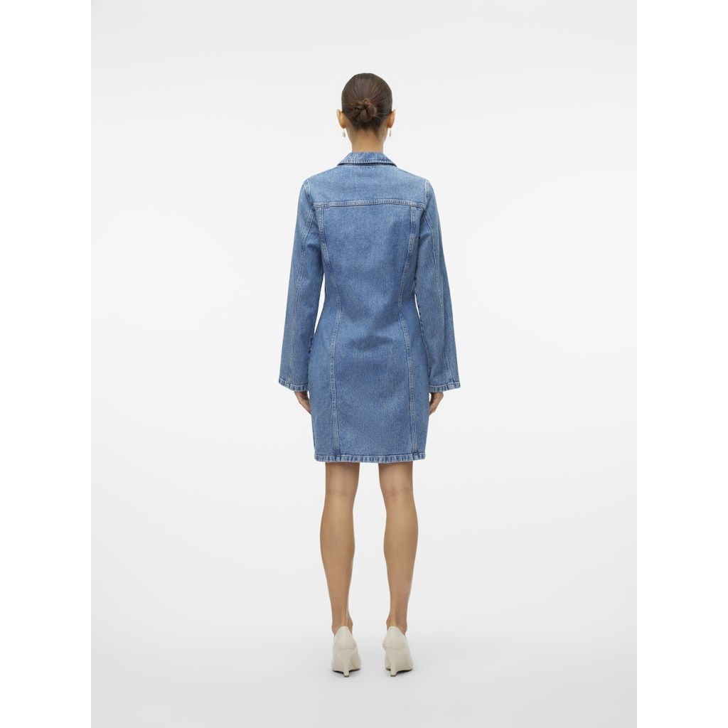 VERO MODA Mini suknelė moterims, Mėlyna, Nellie short denim dress 7